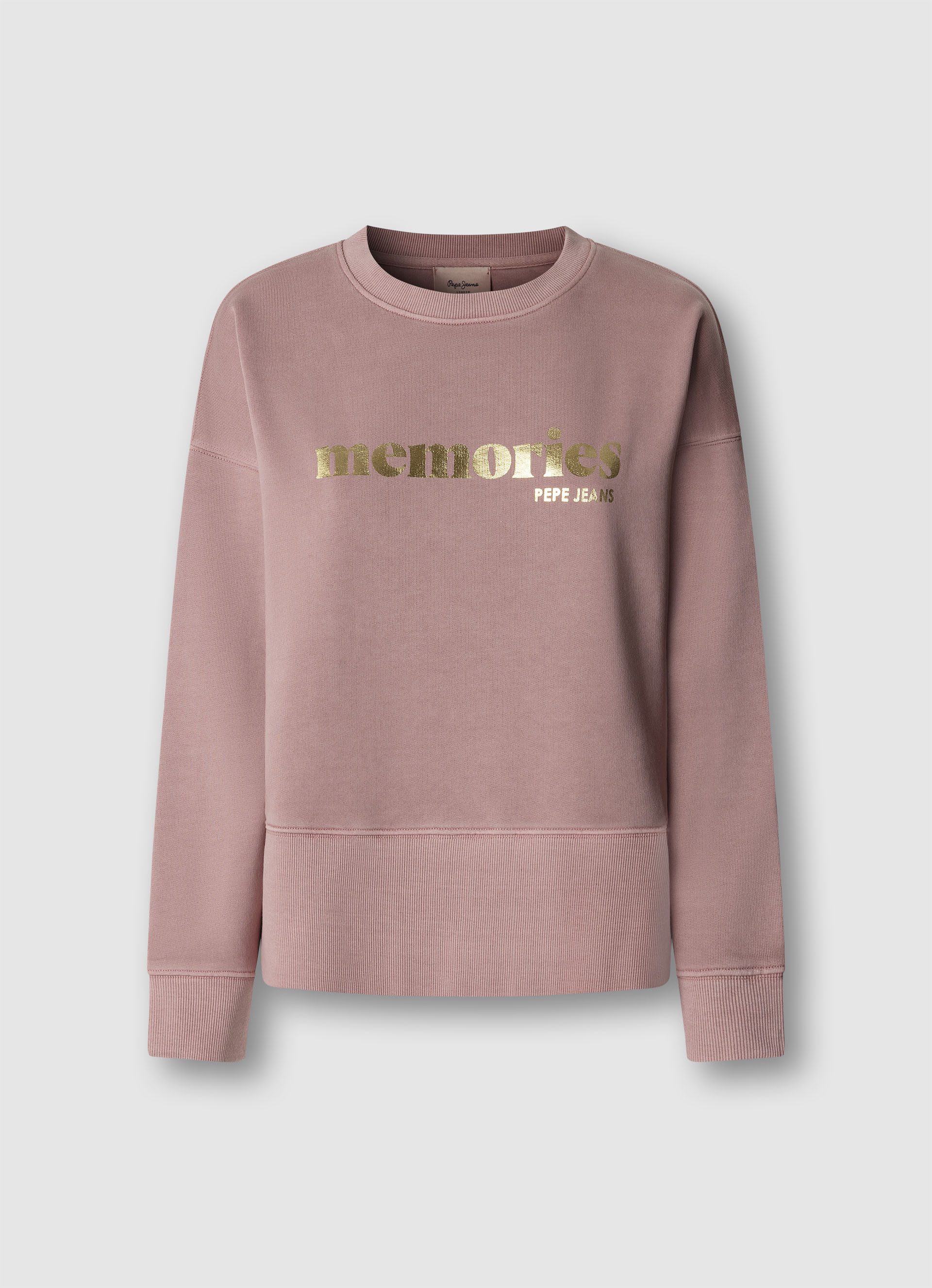 Pepe Jeans Sweatshirt CINTIA mit breitem Rippbündchen, Rundhals