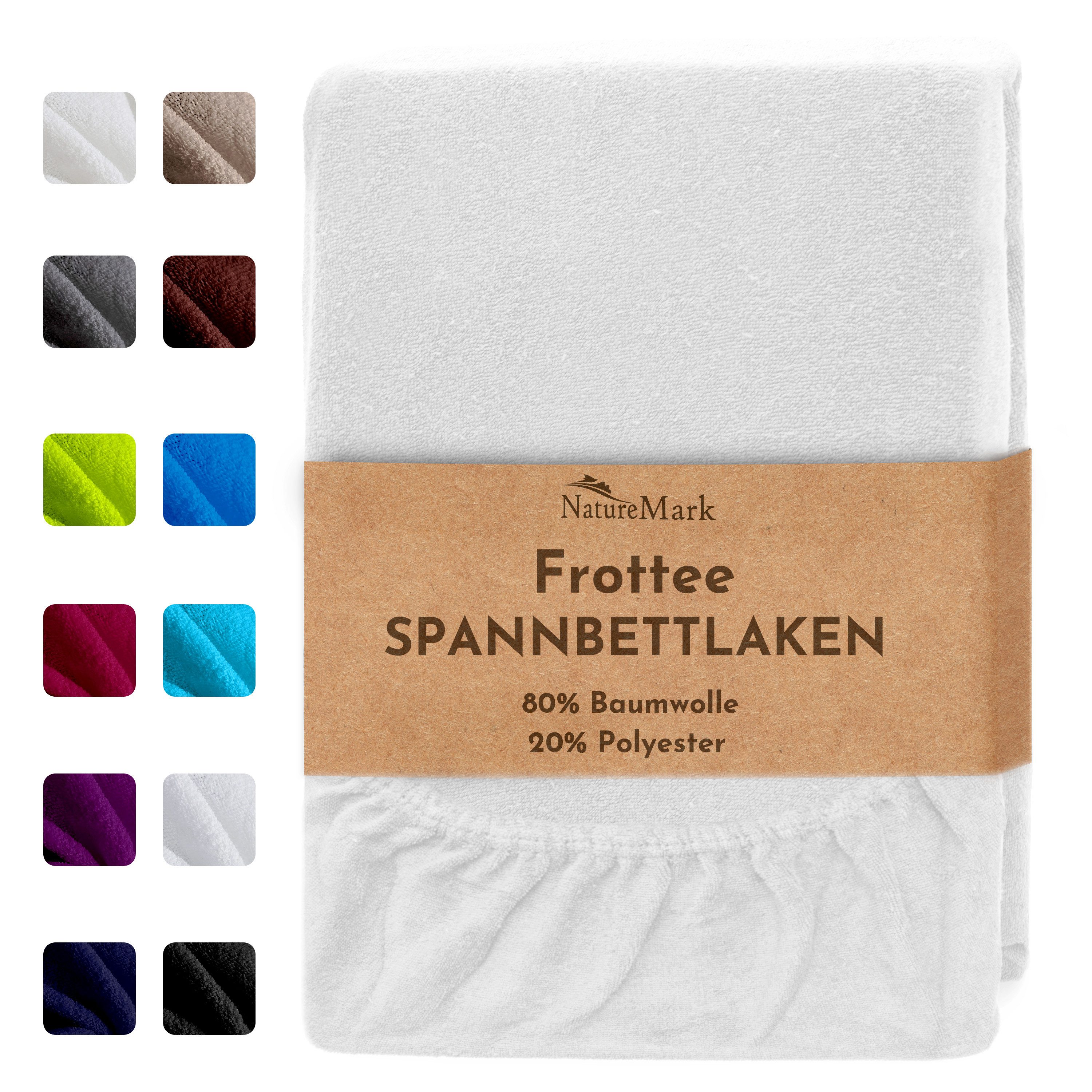 NatureMark Spannbettlaken Frottee Spannbettlaken, 80% Baumwolle günstig online kaufen