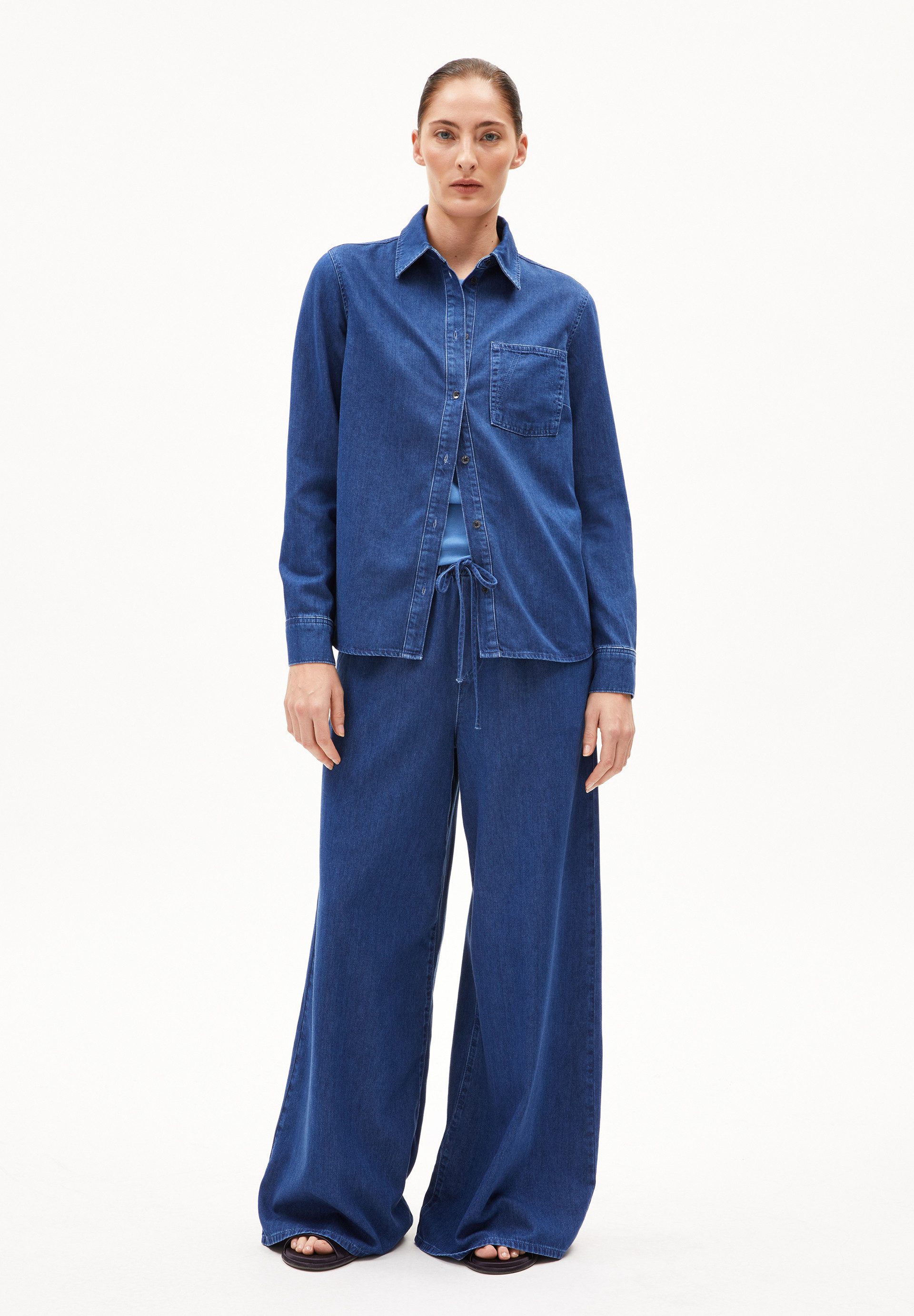 Armedangels Stoffhose KELAANI Webose aus Bio-Baumwoll Mix (Mid waist, Loose günstig online kaufen
