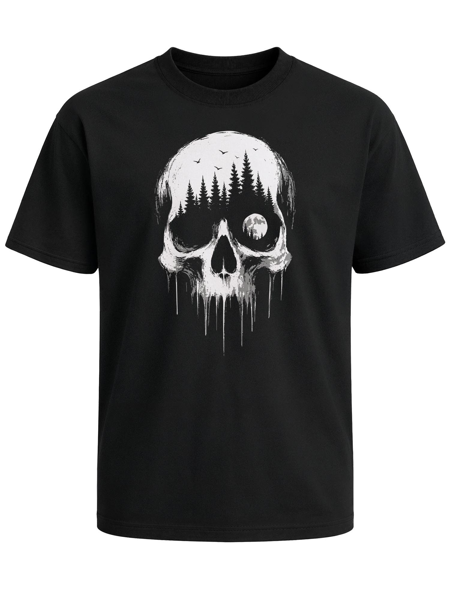 Neverless Oversize-Shirt Herren T-Shirt - Skull Design - Oversized Relaxed Fit Printshirt mit Print