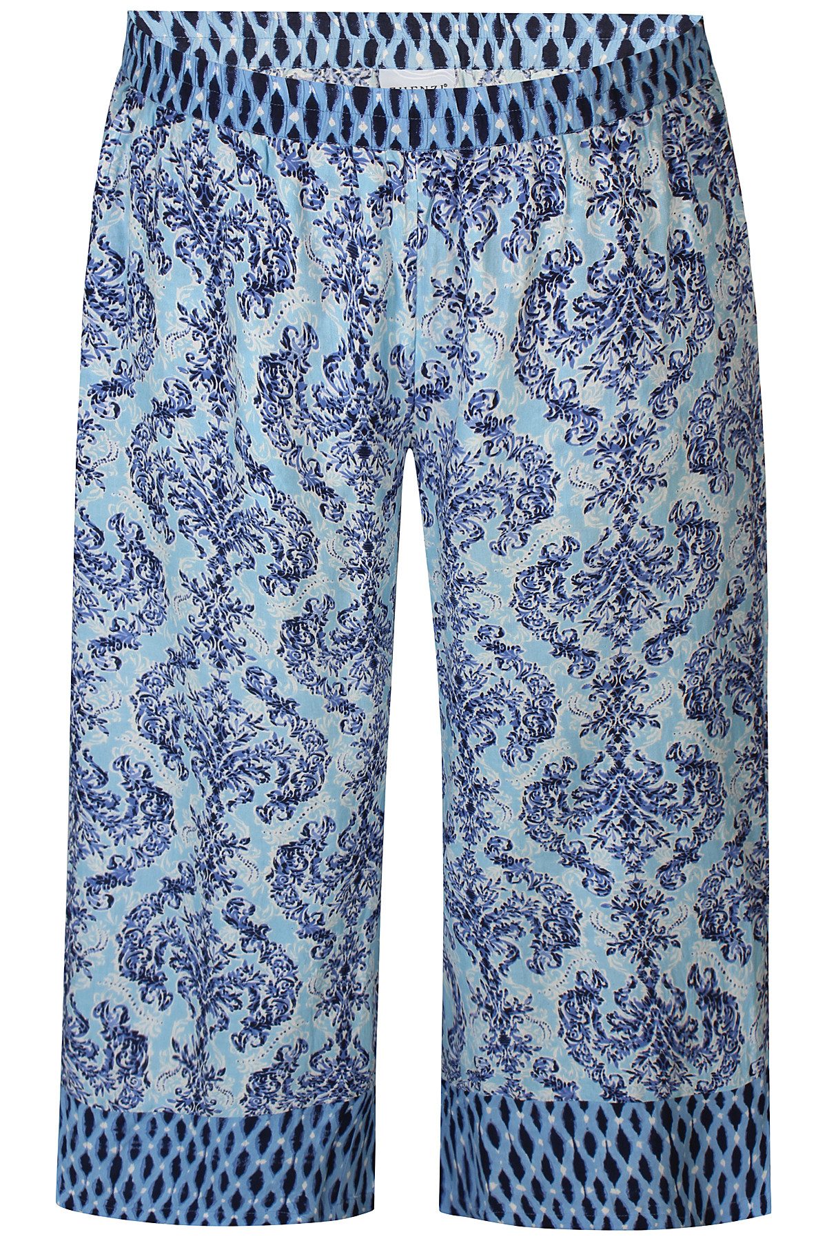 Zhenzi 7/8-Hose Viskose 7/8 Hose Lucy blue mit Print Gummibund elastisch