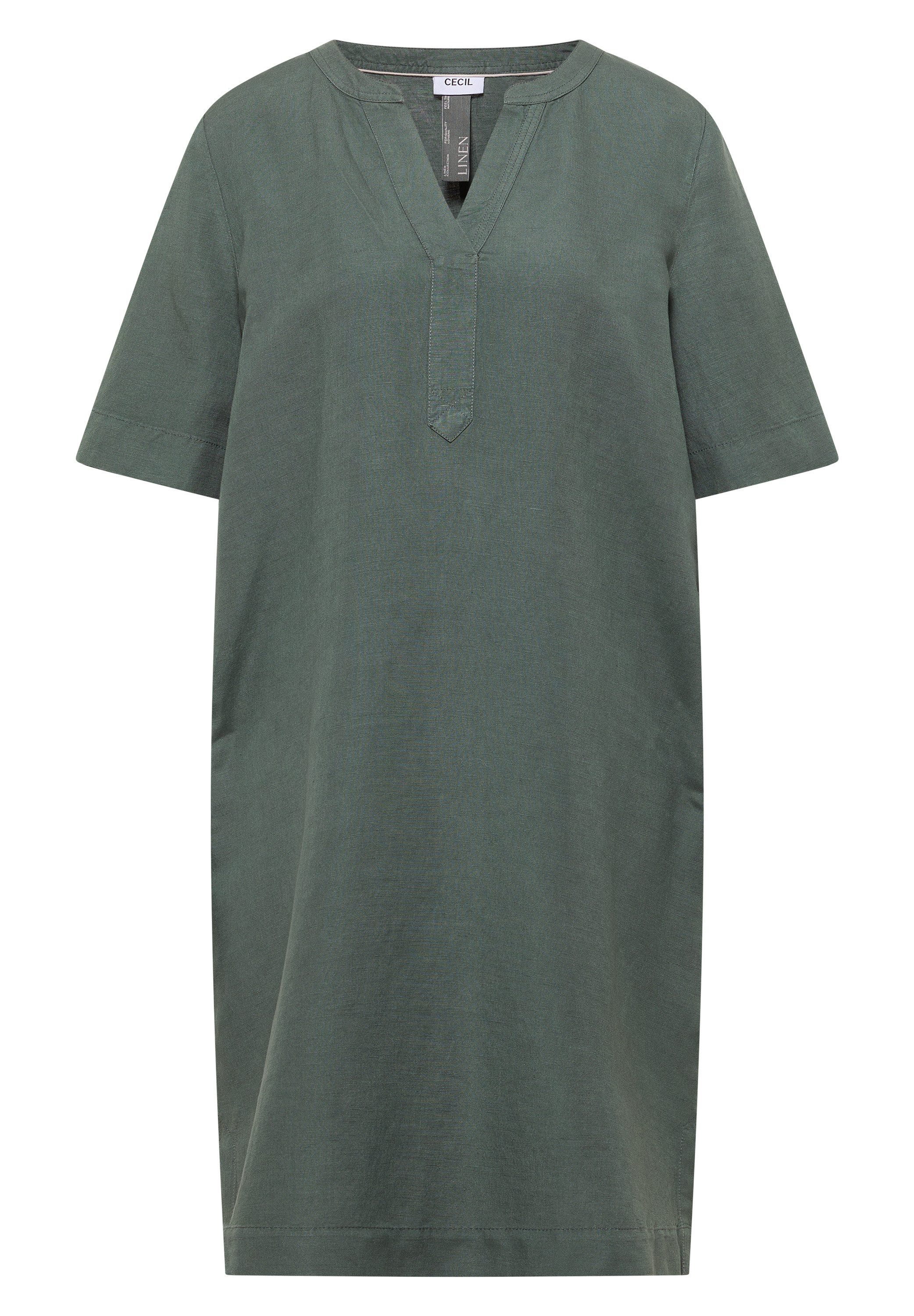 CECIL Midikleid Sommerkleid aus Leinenmix