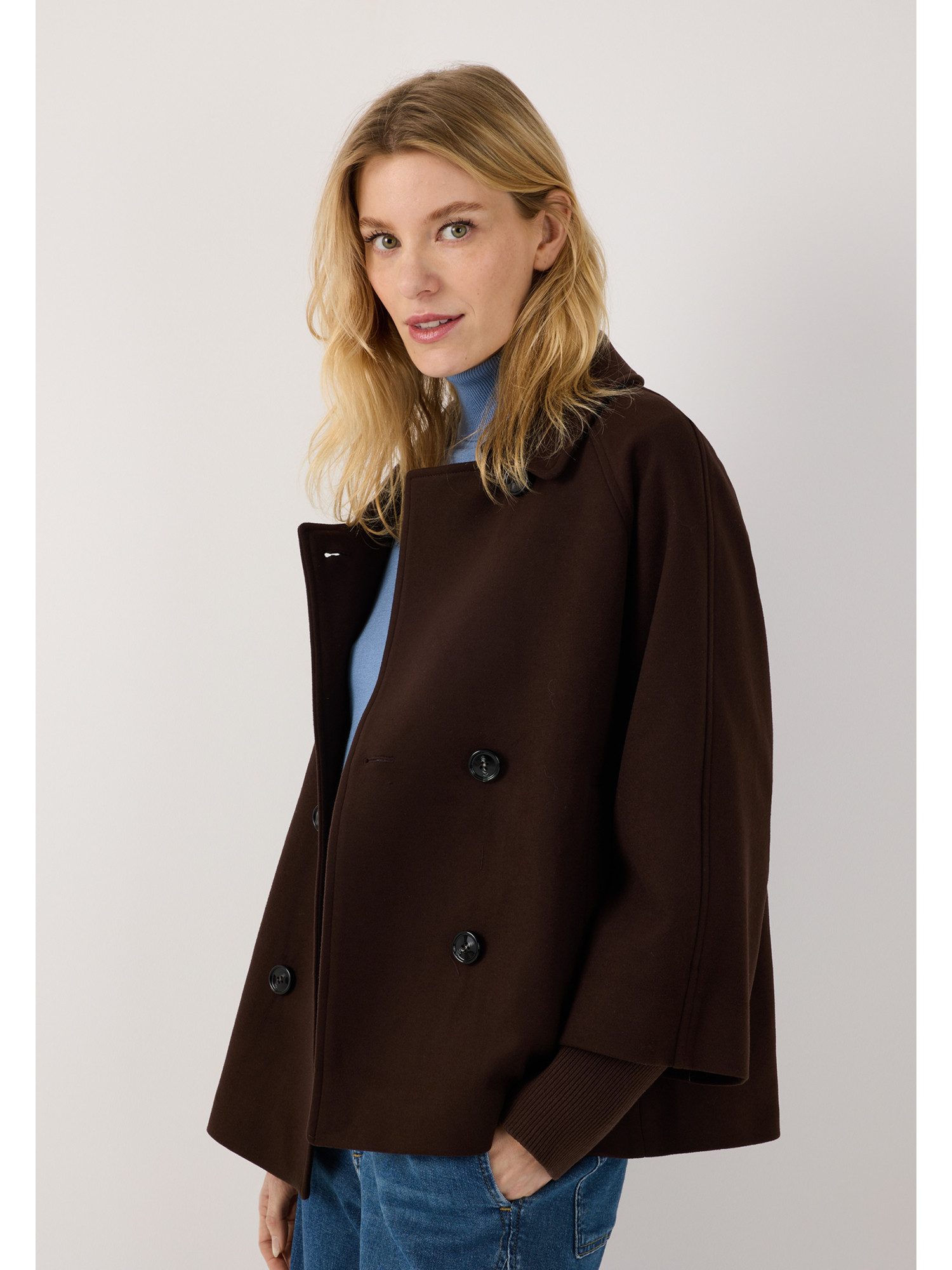 MORE&MORE Steppjacke stylishe A-Shape-Caban-Jacke