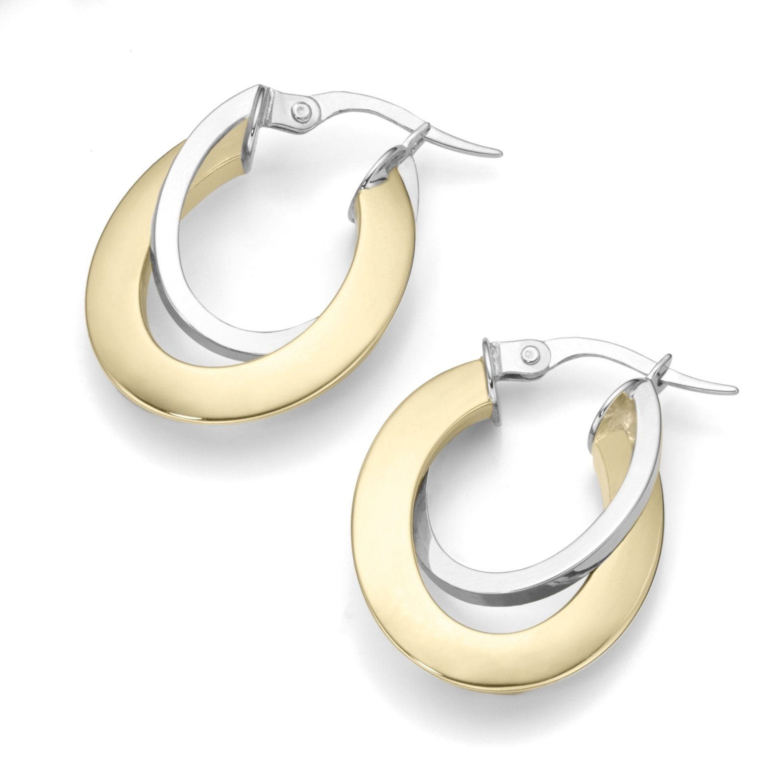Luigi Merano Paar Серьги-кольца oval, glänzend, Gold 375