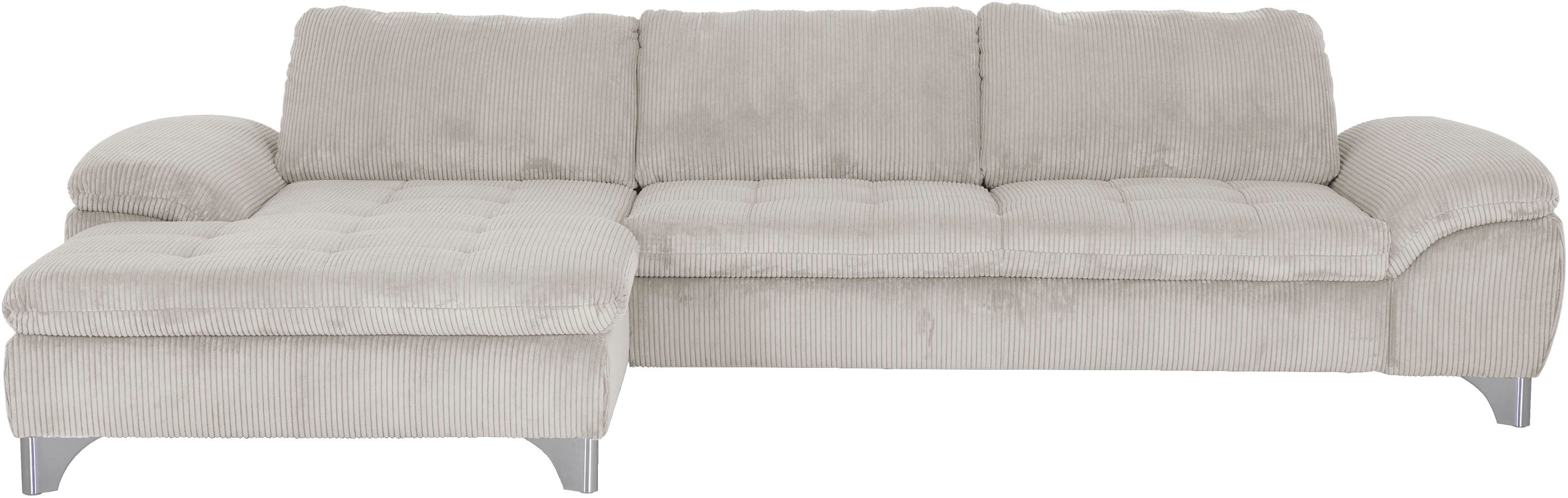 Die PlanBar Ecksofa Recamiere MP-IN14007 L-Form, Breite 318 cm, wahlweise mit Schlaffunktion und verstellbaren Kopfstützen