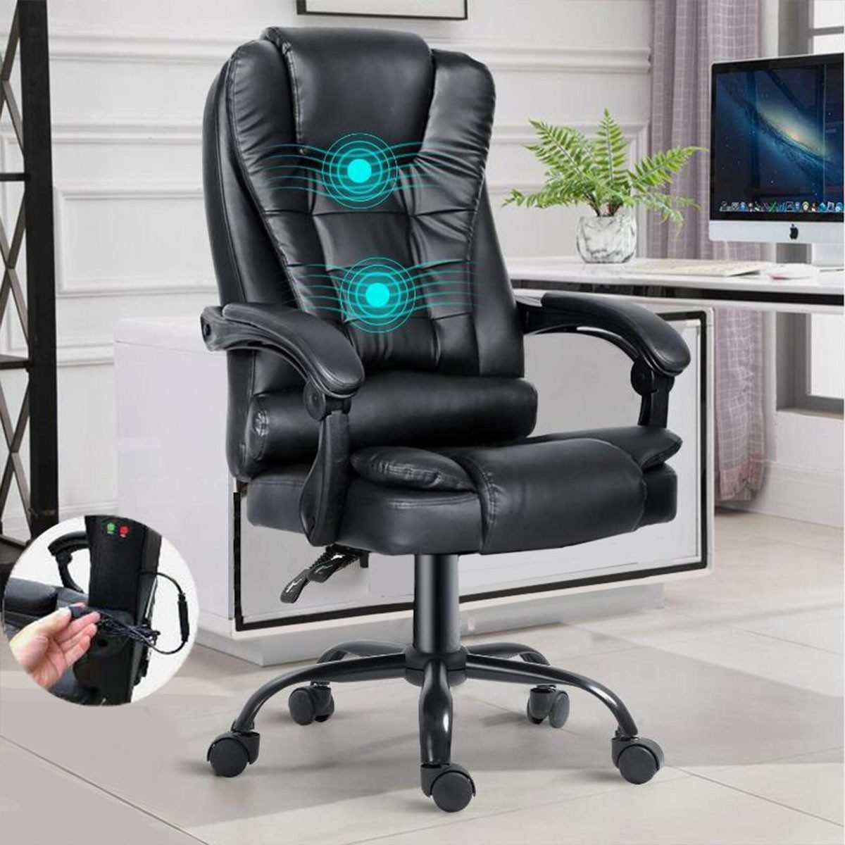 oyajia Bürostuhl Ergonomischer Bürostuhl Massage Chefsessel günstig online kaufen