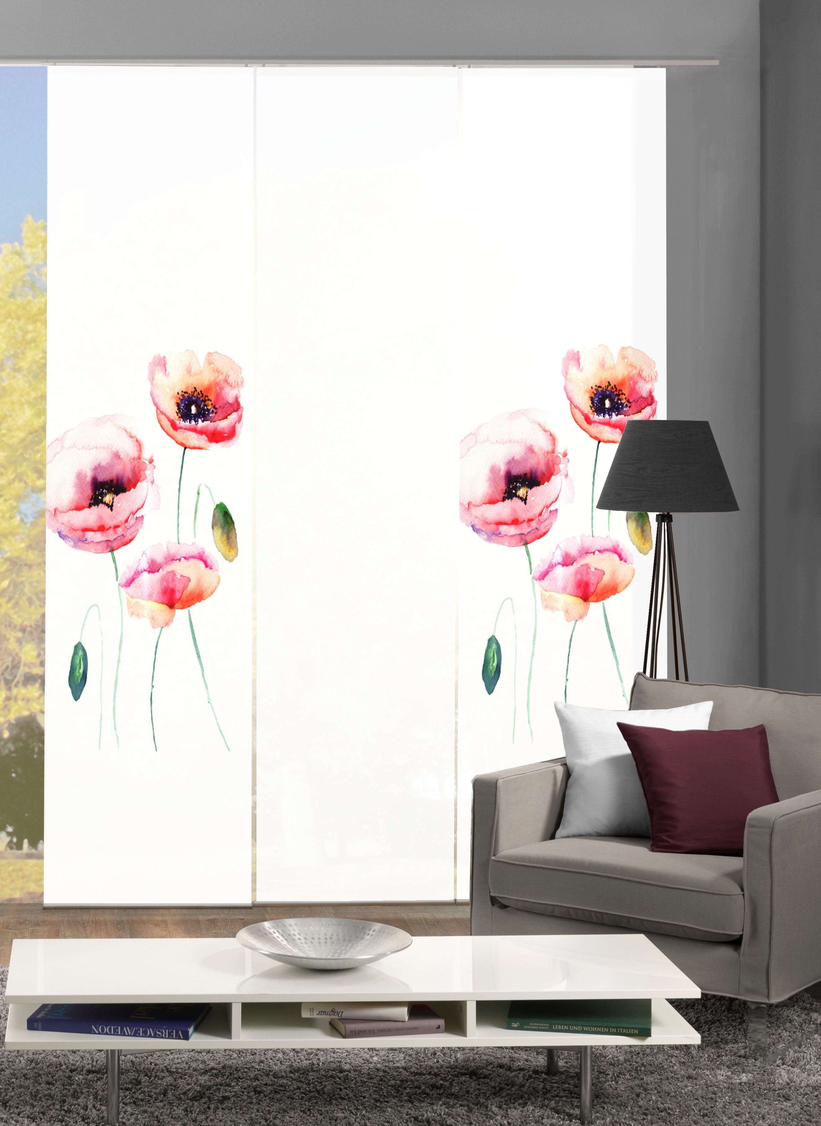 HOME WOHNIDEEN Schiebegardine VALMUE (3 St), Paneelwagen, blickdicht, Schie günstig online kaufen