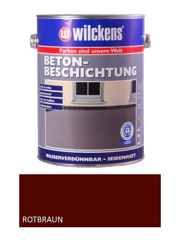 Wilckens Farben Bodenversiegelung 2,5 Liter Betonbeschichtung Rotbraun