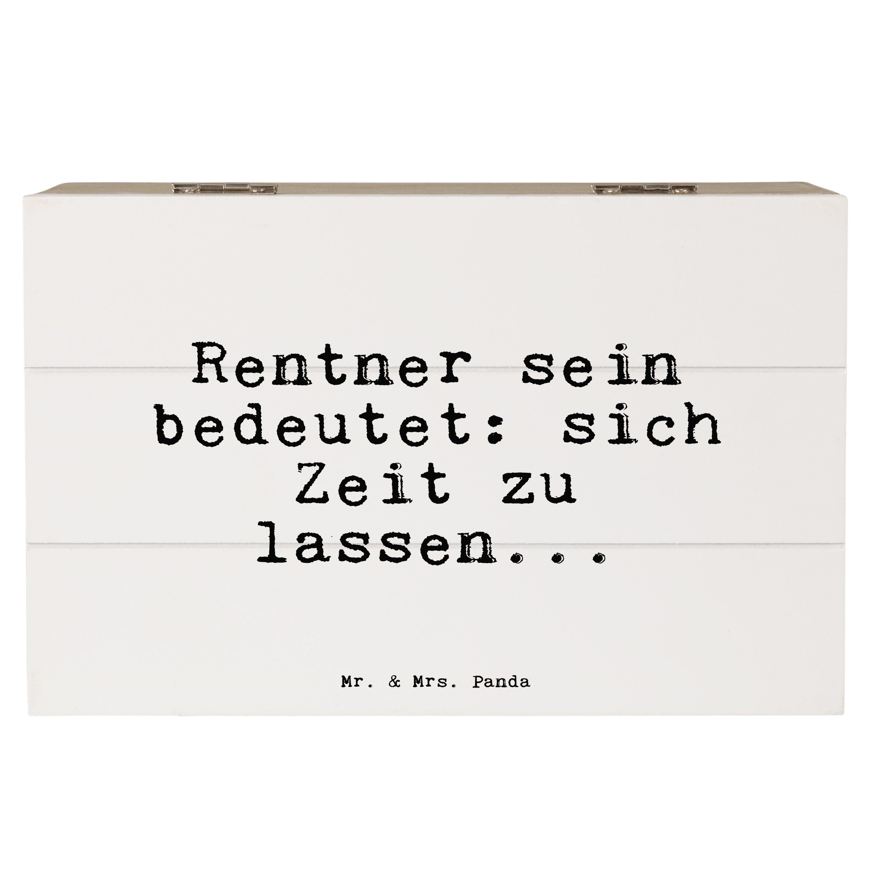Mr. & Mrs. Panda Dekokiste Rentner sein bedeutet sich... Weiß