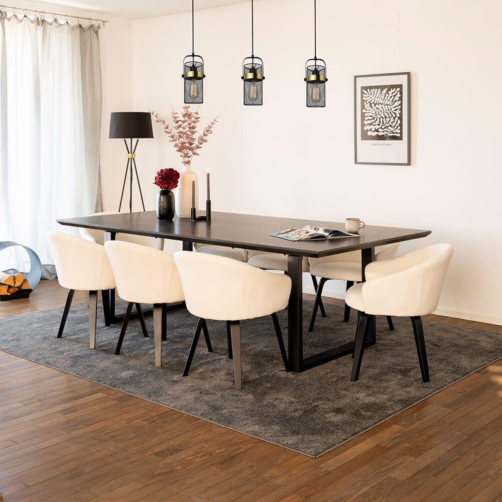 HOME DELUXE Esstisch Eckig AVENCIA inkl. U-Fuß günstig online kaufen