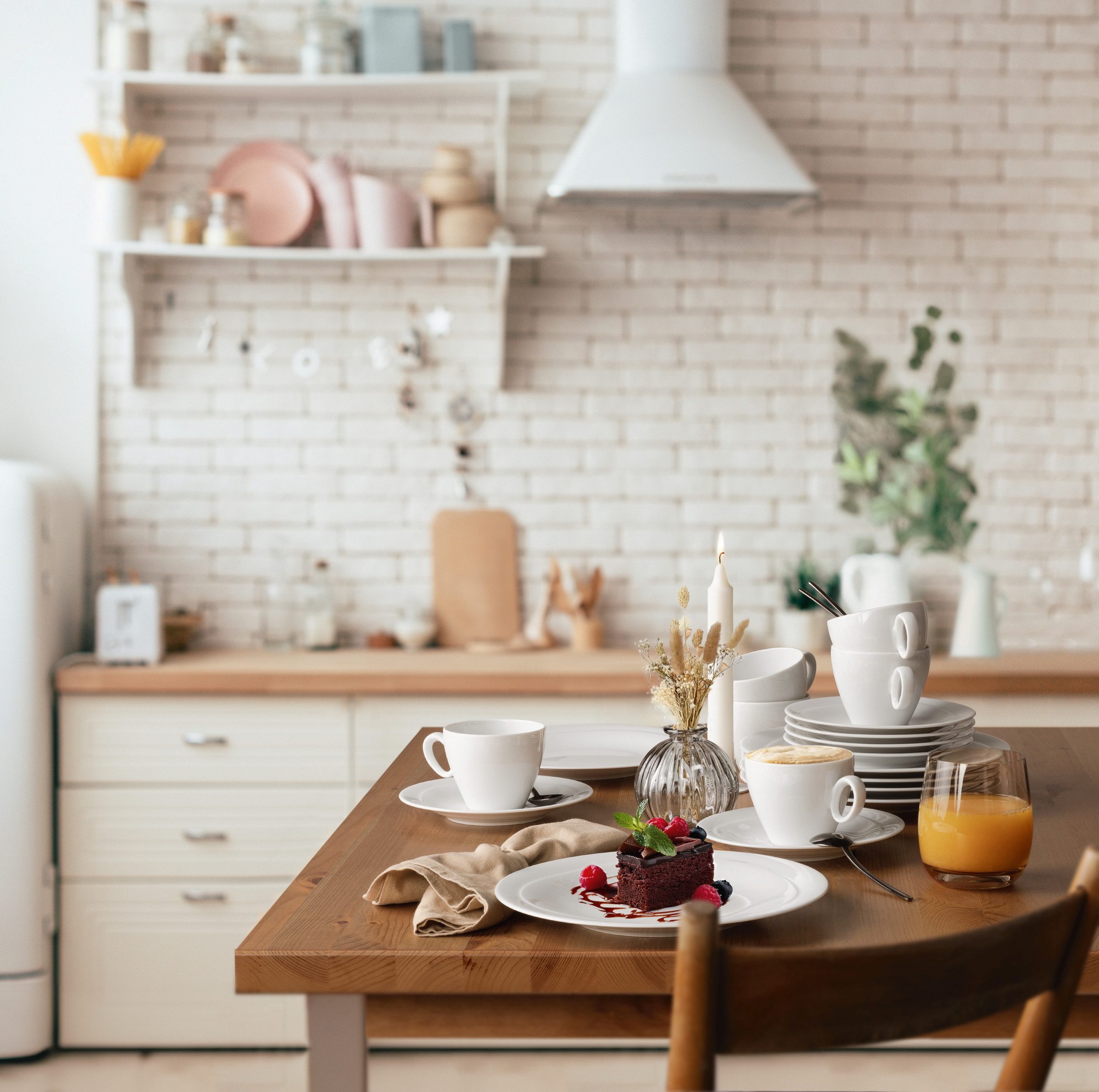 Seltmann Weiden Kaffeeservice Geschirr-Set, Service Trio (18-tlg), 6 Personen, Porzellan, Tassen, Teller, Untertassen, Made in Germany, 18 Teile, für 6 Personen