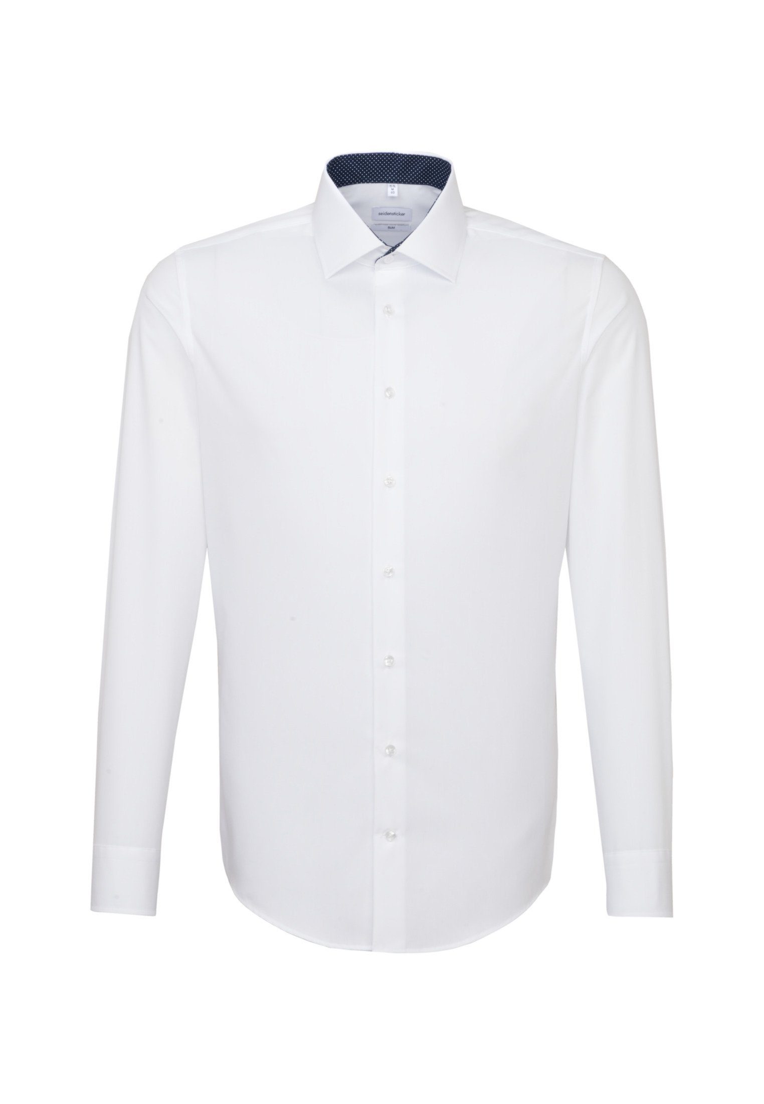 seidensticker Businesshemd Slim Slim Langarm Kentkragen Uni Weiß | Klassische Hemden