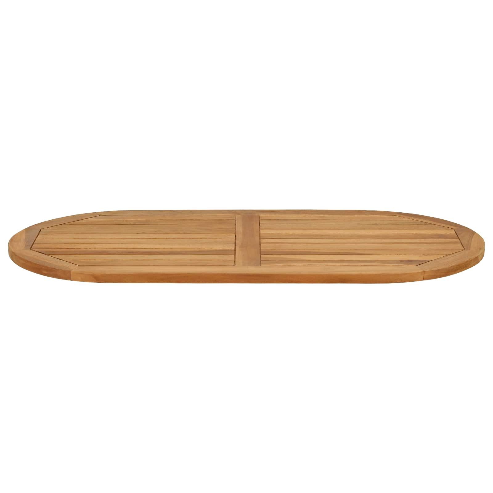 vidaXL Tischplatte Tischplatte Oval Massives holz Natur (1 St)