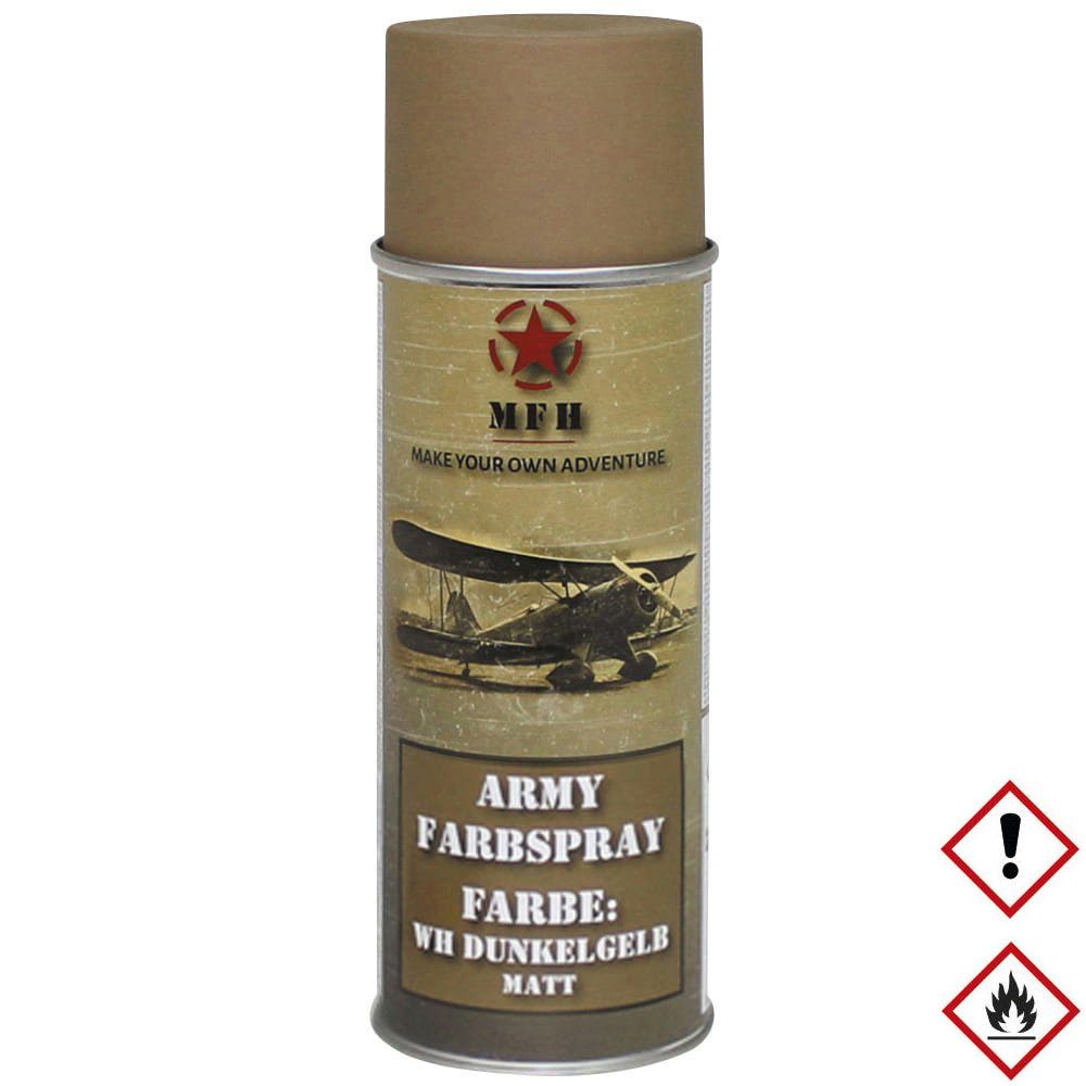 MFH Sprühfarbe Army Farbspray Matt 400ml Dunkelgelb