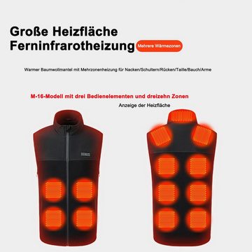 REDOM Funktionsweste Heizweste Wärmeweste Beheizte USB Beheizbare Heizjacke Weste Winter (Weste & Hemd Beheizte Weste, Größe ist verstellbar) 13 Heizzone, 3 einstellbare Wärmestufe