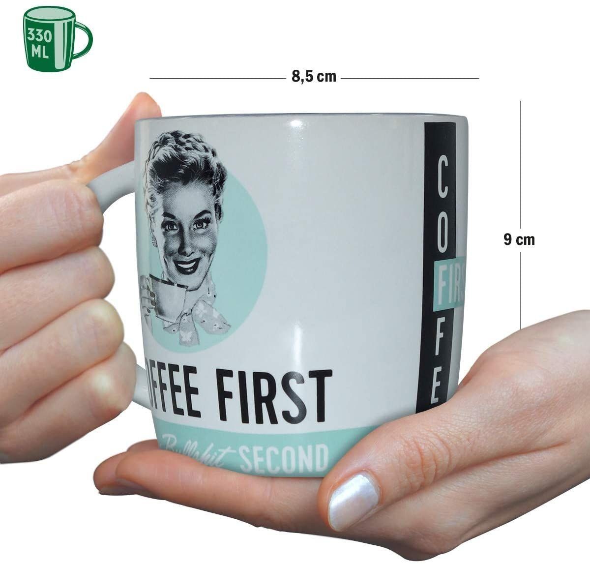 Nostalgic-Art Tasse First - Kaffeetasse it - 50's Coffee Say