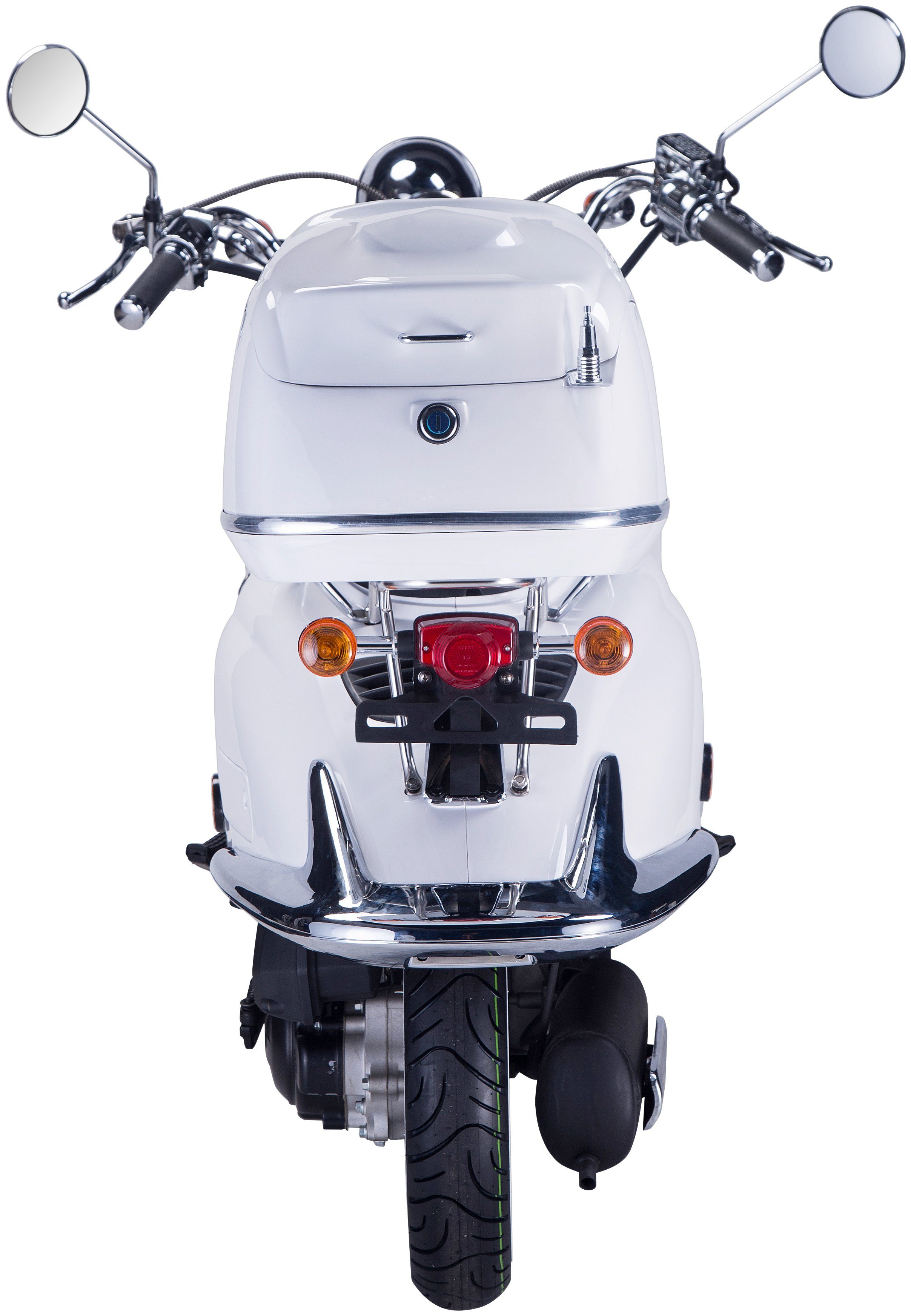 km/h, 125 mit weiß Motorroller Euro Strada, (Set), ccm, GT UNION 5, 85 Topcase