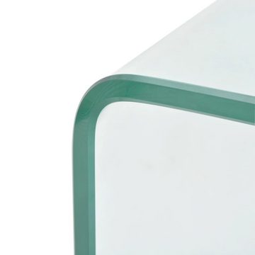 furnicato Couchtisch aus gehärtetem Glas 98x45x30 cm Transparent