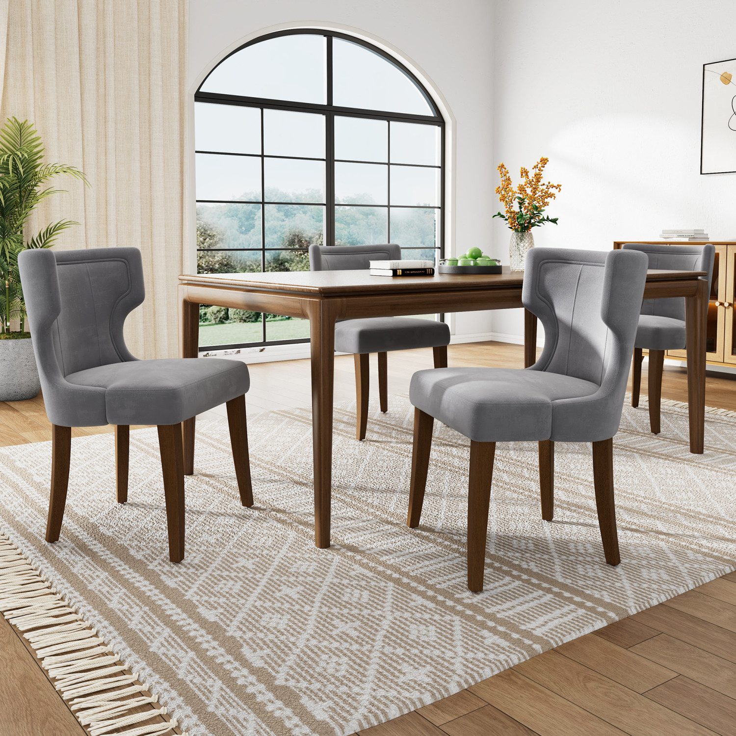 Flieks Esszimmerstuhl (mit verstellbare Fußpolstern, Set, 4 St), 4er Set Po günstig online kaufen