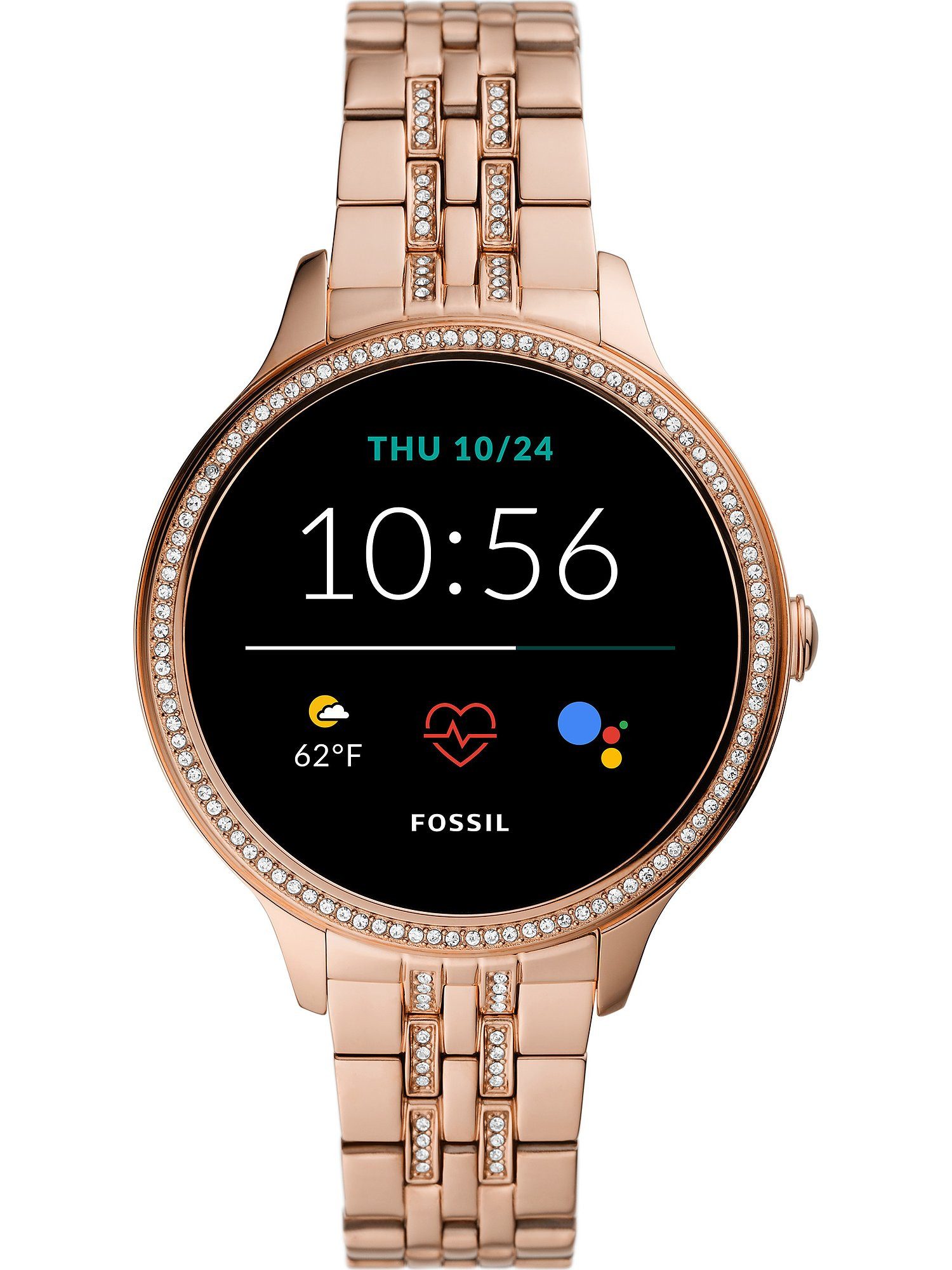 Fossil Digitaluhr Fossil Damen Smartwatch Lithium Ionen Akku Fossil Smartwatch Gen 5E