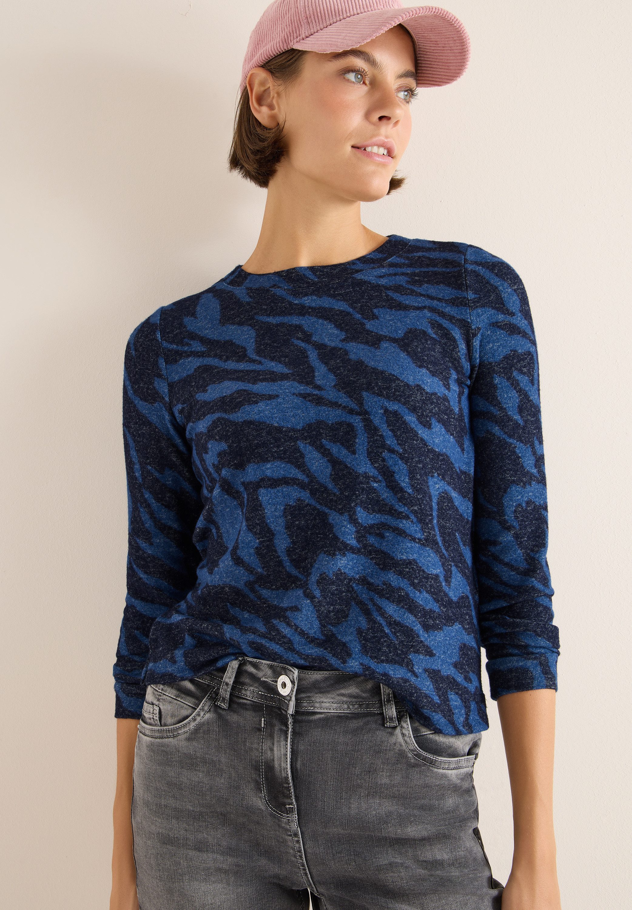 CECIL Sweater mit Animal-Print und in günstig online kaufen