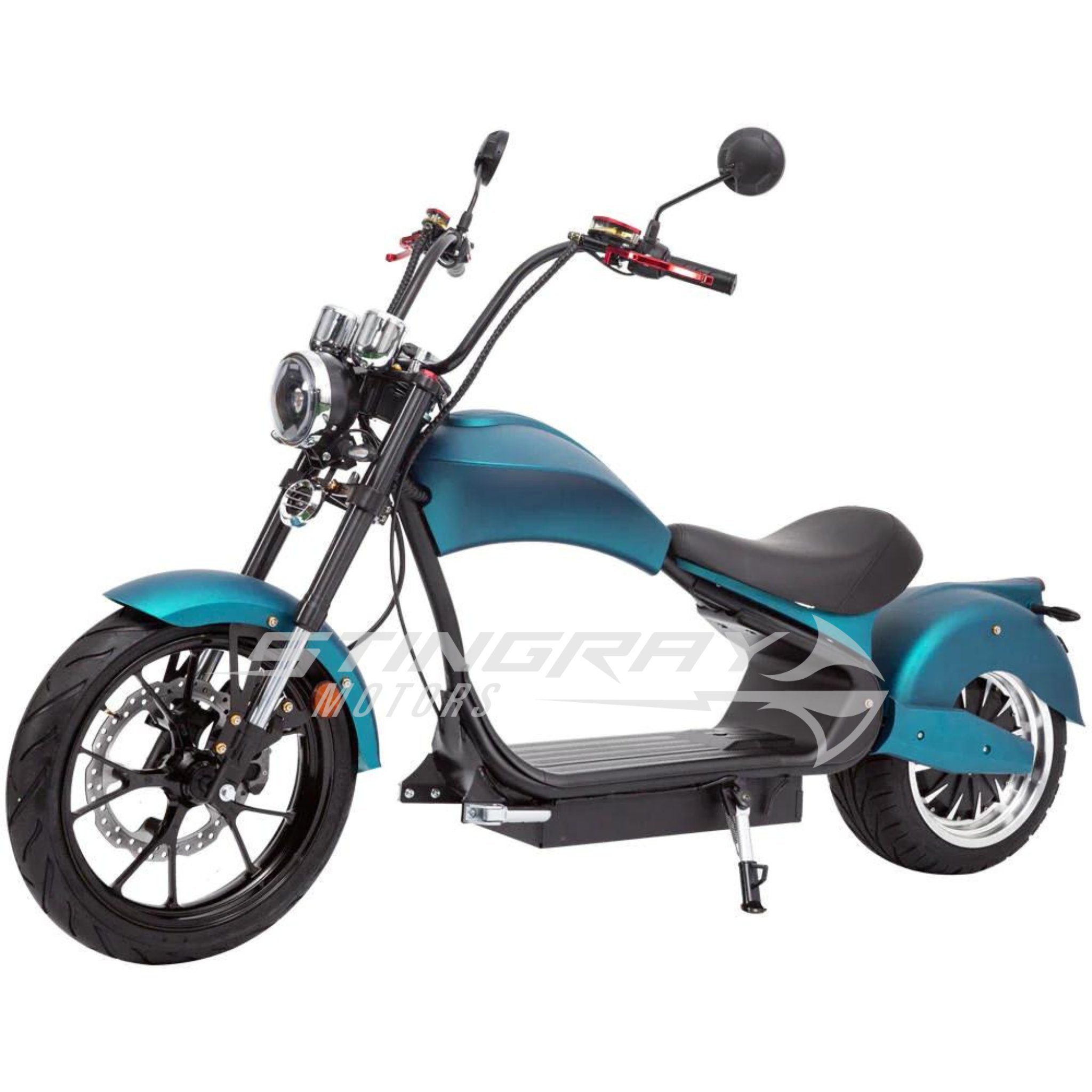 Stingray Motors E-Motorroller Elektroroller - E - km/h 4500 Chopper 50 Roller - km/h 4500,00 W, Carbon Harley Watt 50 MH3
