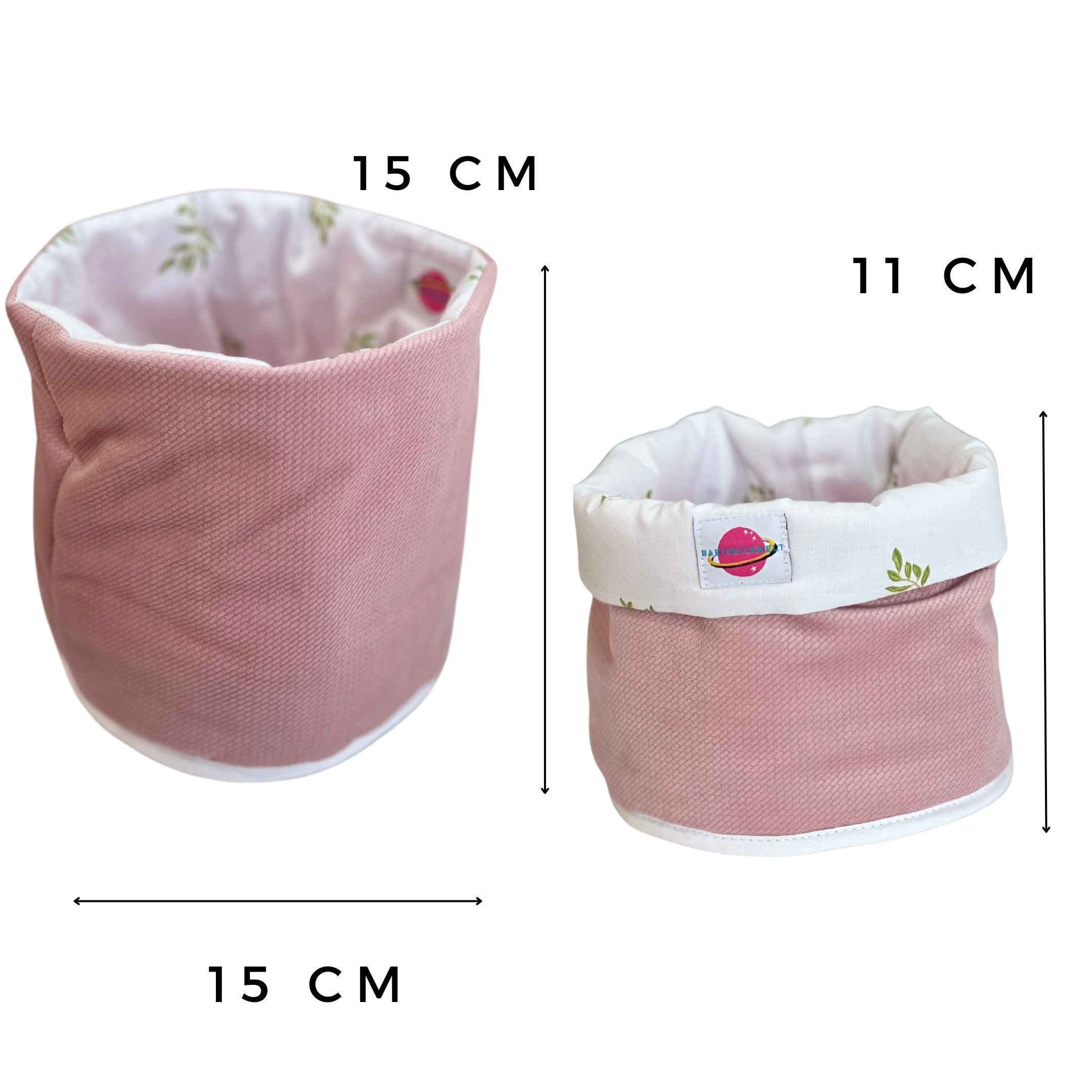 Babymajawelt Aufbewahrungskorb Stoff Körbchen Velvet Stoffkorb - Für Bad, Wickelplatz, Regal & Tisch (1 St., 1 St., 1 Korb im Schachtel), Waschbar, vielseitig einsetzbar, Pflegeleicht, Hand-Made in EU