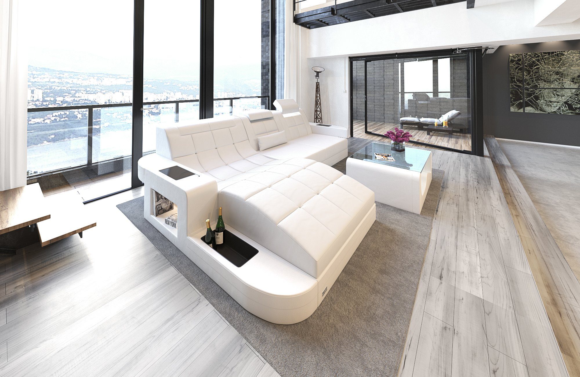 Sofa Dreams Ecksofa Sofa Leder Ledercouch günstig online kaufen