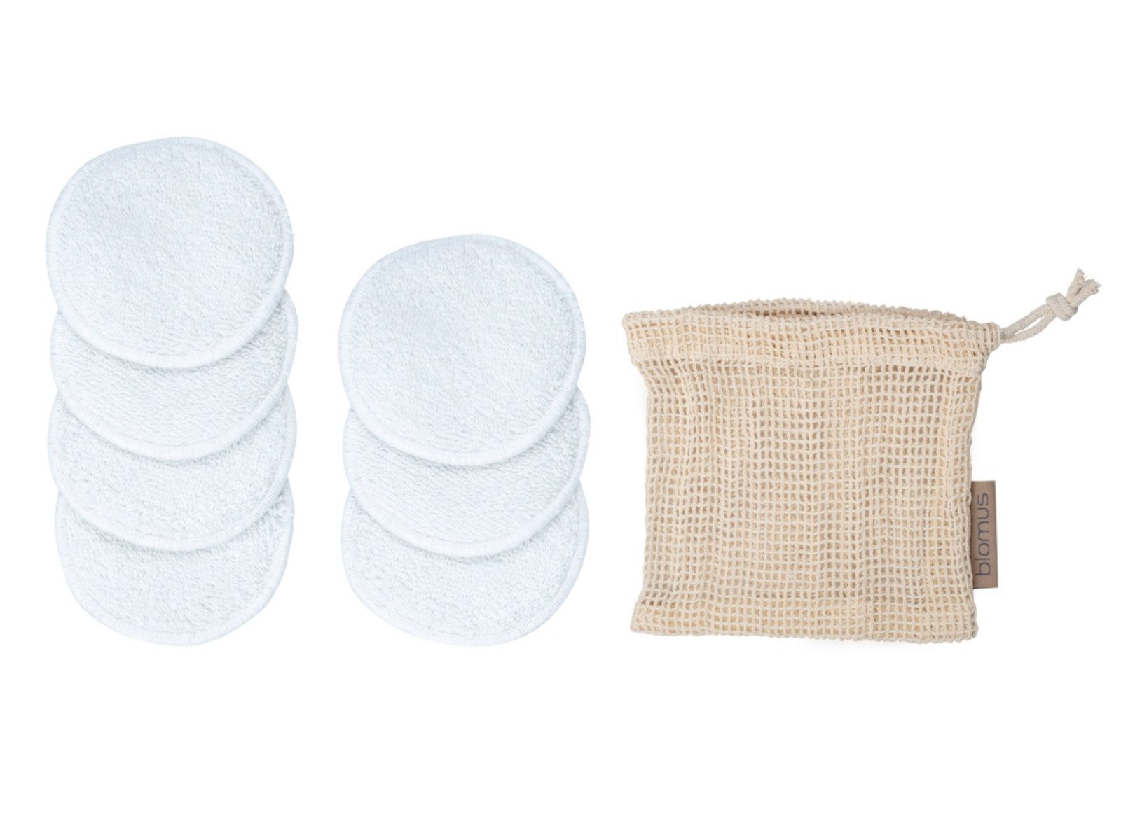 blomus Kosmetiktücher ASEA Abschminkpads mit Wäschenetz white 7tlg