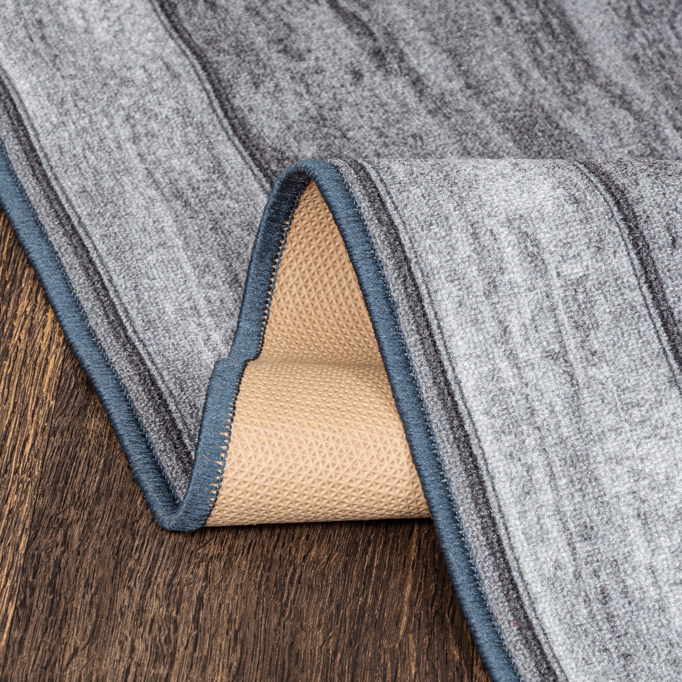 Mazovia Läufer Läufer Teppichläufer Brücke - Vorzimmer Küche - Grau, 67 x 100 cm, Kurzflor, Rutschfest, Meterware, Verschiedene Größen