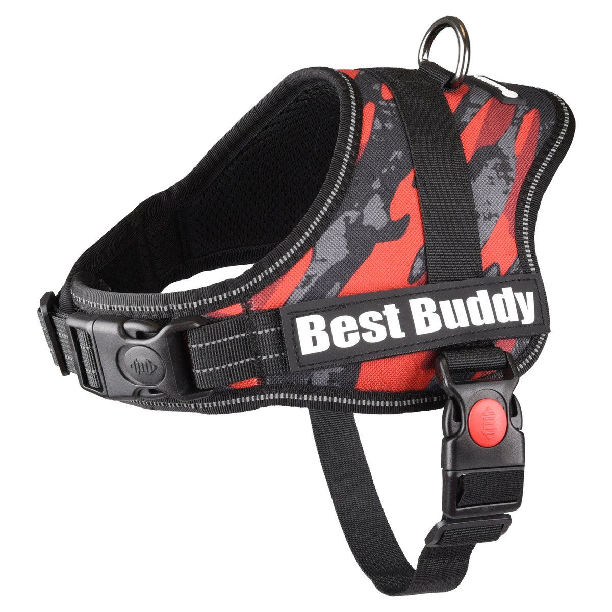 Flamingo Hunde-Geschirr Geschirr Best Buddy Pluto rot/camouflage