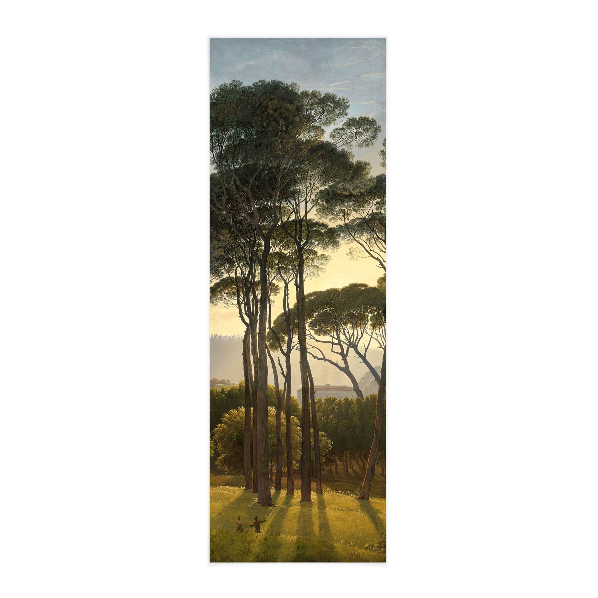 K&L Wall Art Leinwandbild Vintage Stoffbild Poster Voogd Wald Natur Landschaft Wand-Teppich, Italienische Schirmkiefern Banner ohne Zubehör