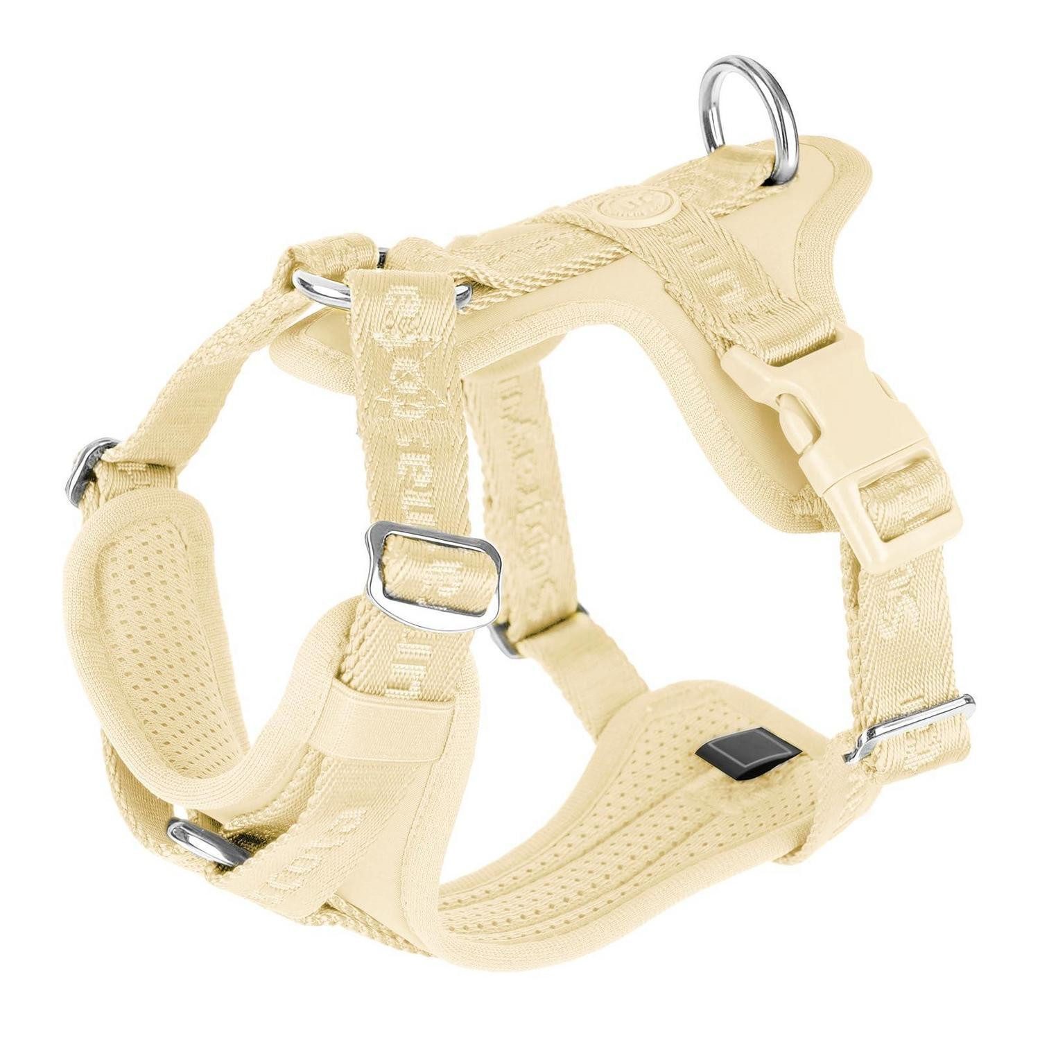 LuxusKollektion Hunde-Geschirr Hundegeschirr Mesh Lycra Komfortweste Hellgelb M, Textil