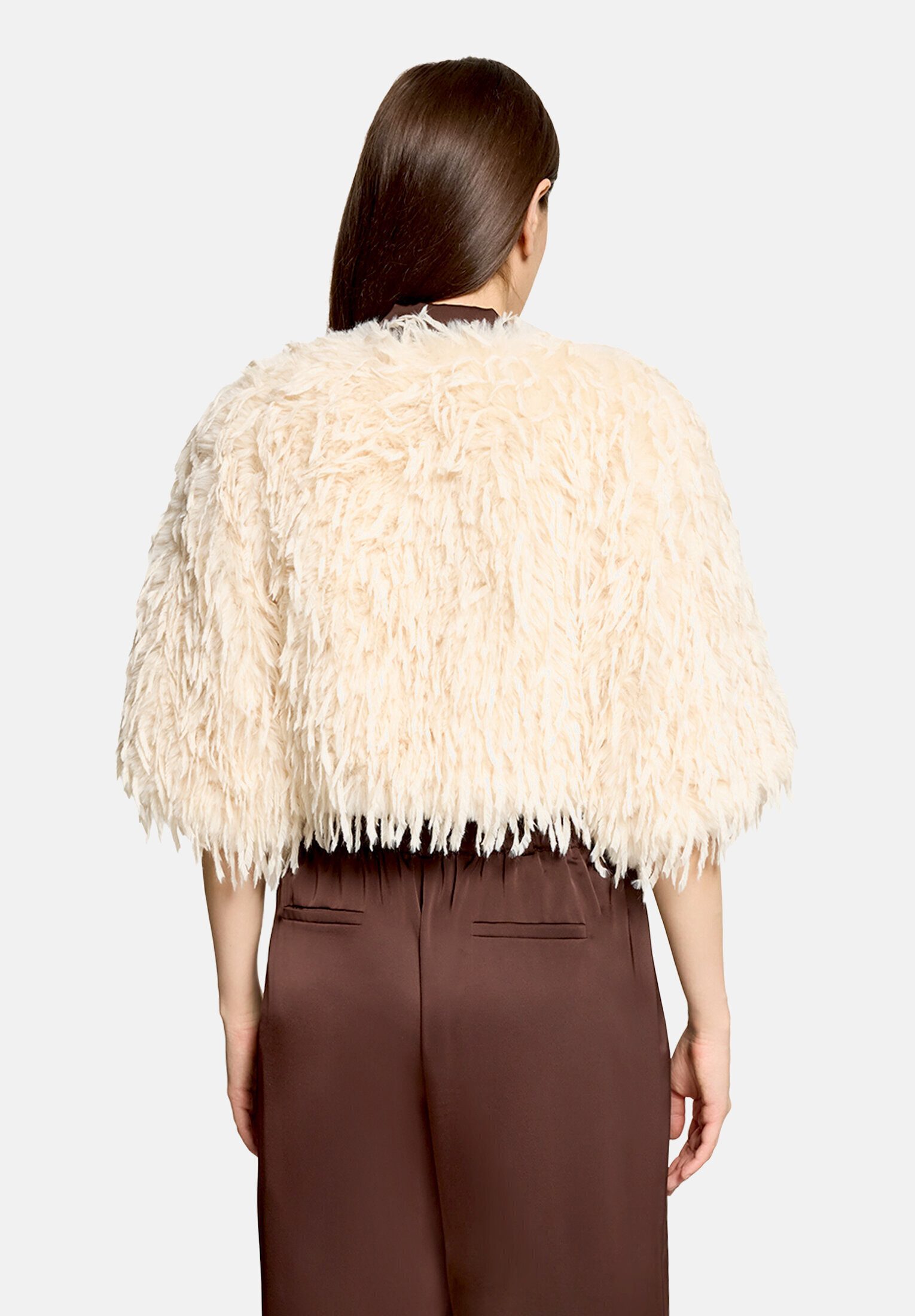 Vera Mont Fellimitatjacke Damen mit Fransen