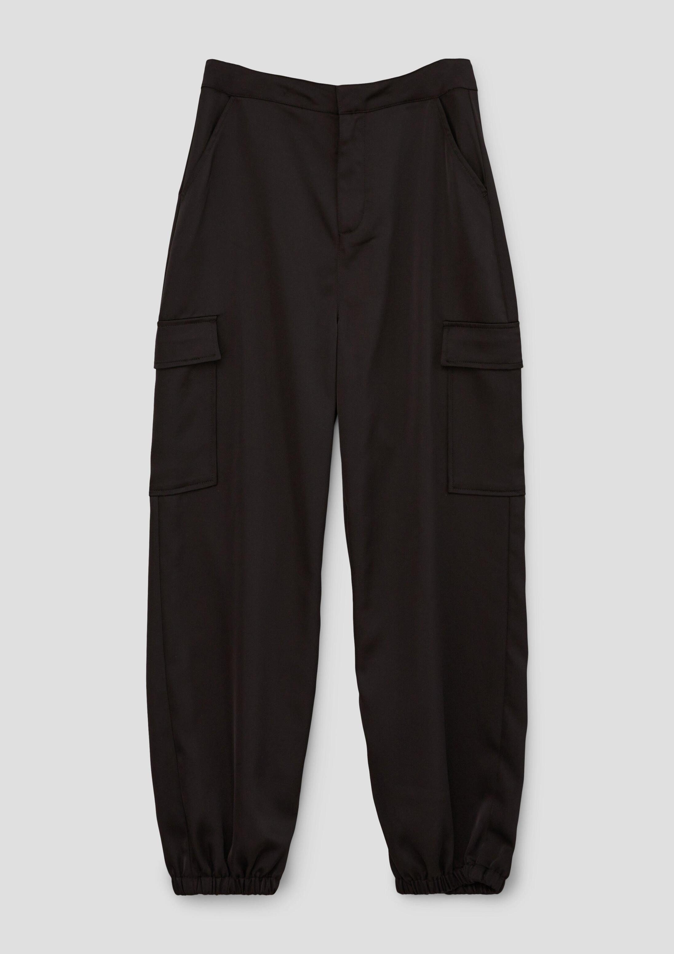 s.Oliver Chinos Hose Loose: Parachute-Hose aus Satin