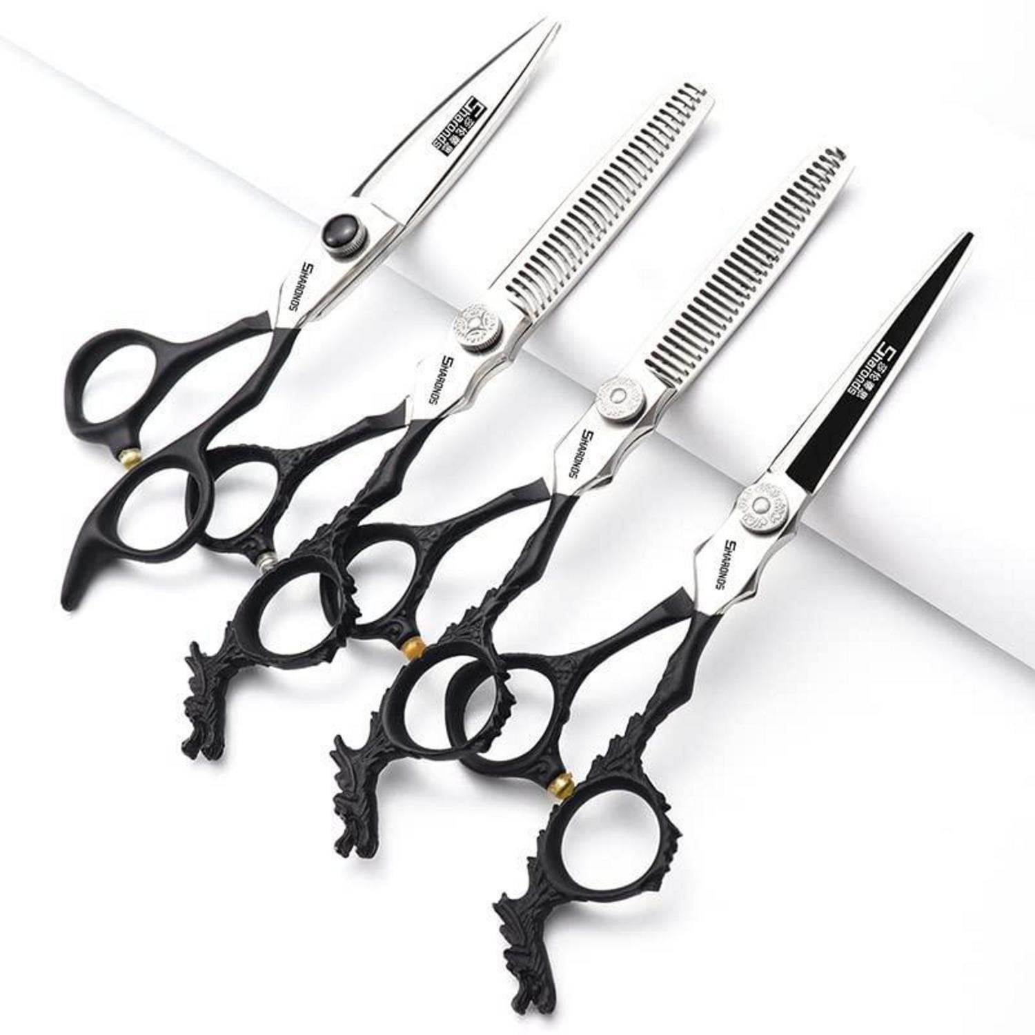 LuxusKollektion Scheren-Set Haarschneider Set 6 Zoll Edelstahl Silber