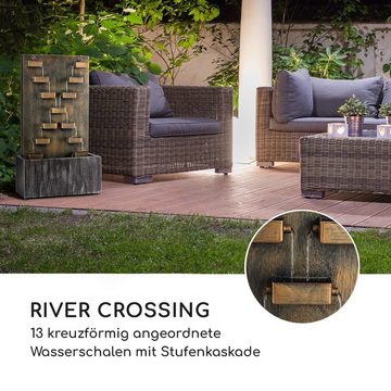 blumfeldt Wasserspiel River Crossing Gartenbrunnen, 46 cm Breite