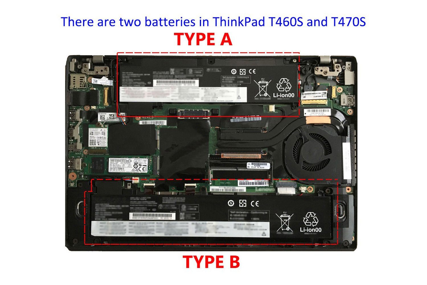 2065 Laptop-Akku ThinkPad T470S PowerSmart 20HF0026, mAh T470S NLV088.62P (11,4 20JT0010 V) für 20HF0063US, LENOVO T470S Li-ion