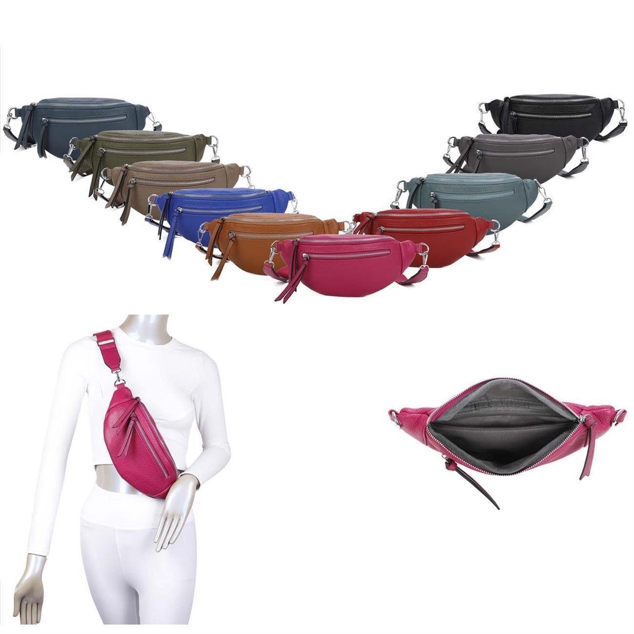 ITALYSHOP24 Bauchtasche Damen CrossBody Bag Gürteltasche günstig online kaufen