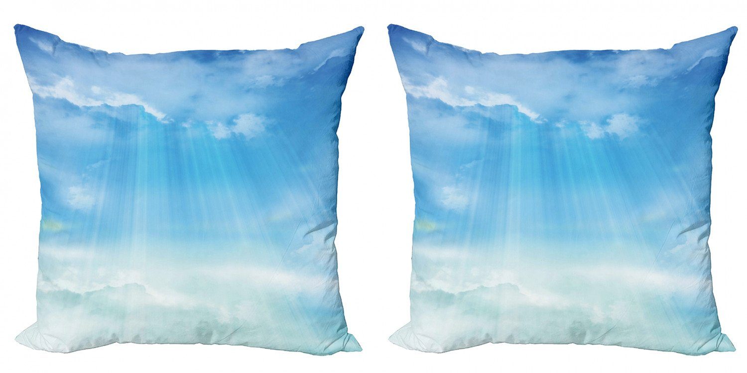 Blau Modern Faszinierende Stück), Doppelseitiger mit Accent Himmel Kissenbezüge (2 Digitaldruck, Wolken Abakuhaus