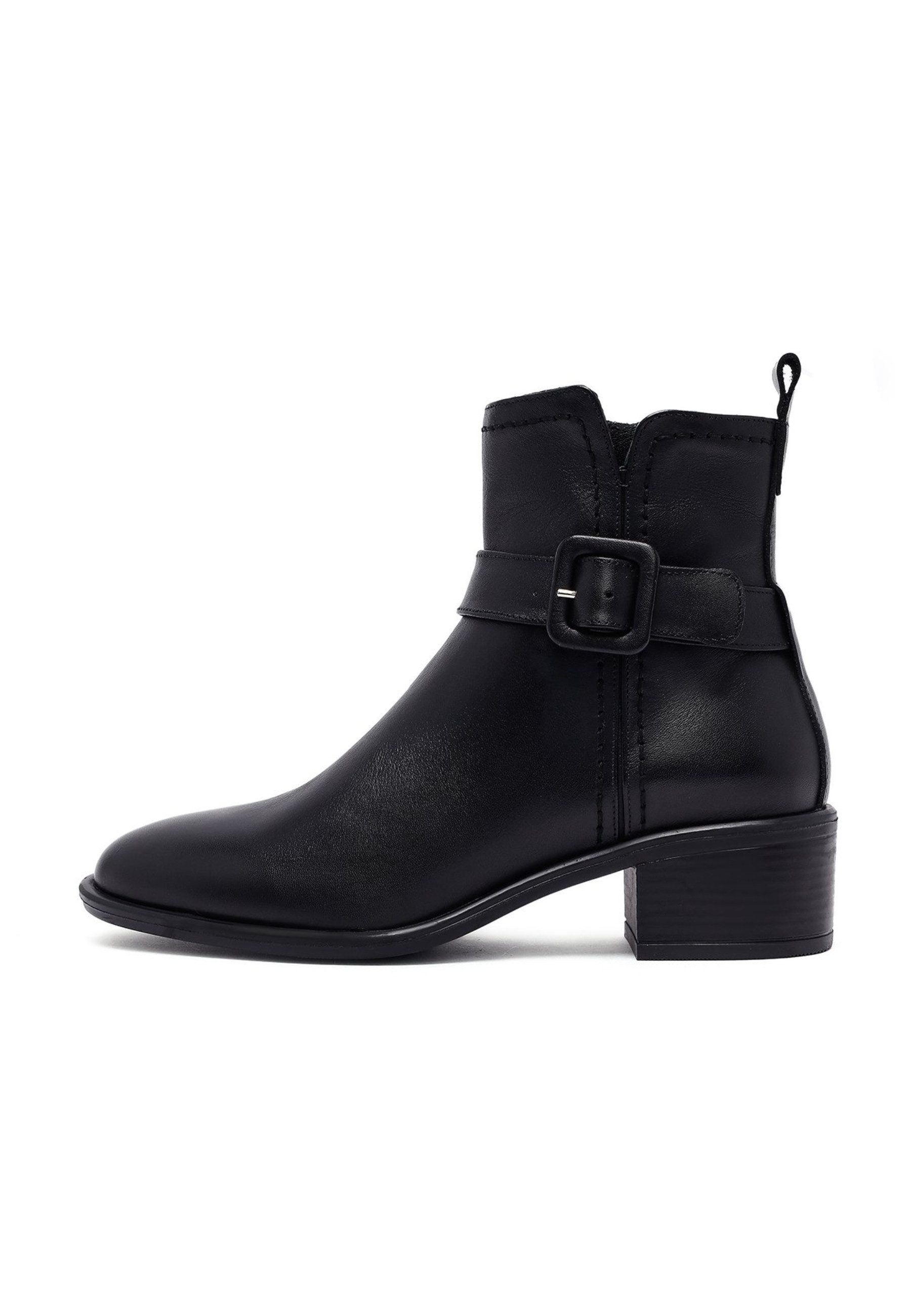 Absatz-Stiefeletten aus Leder Ankleboots