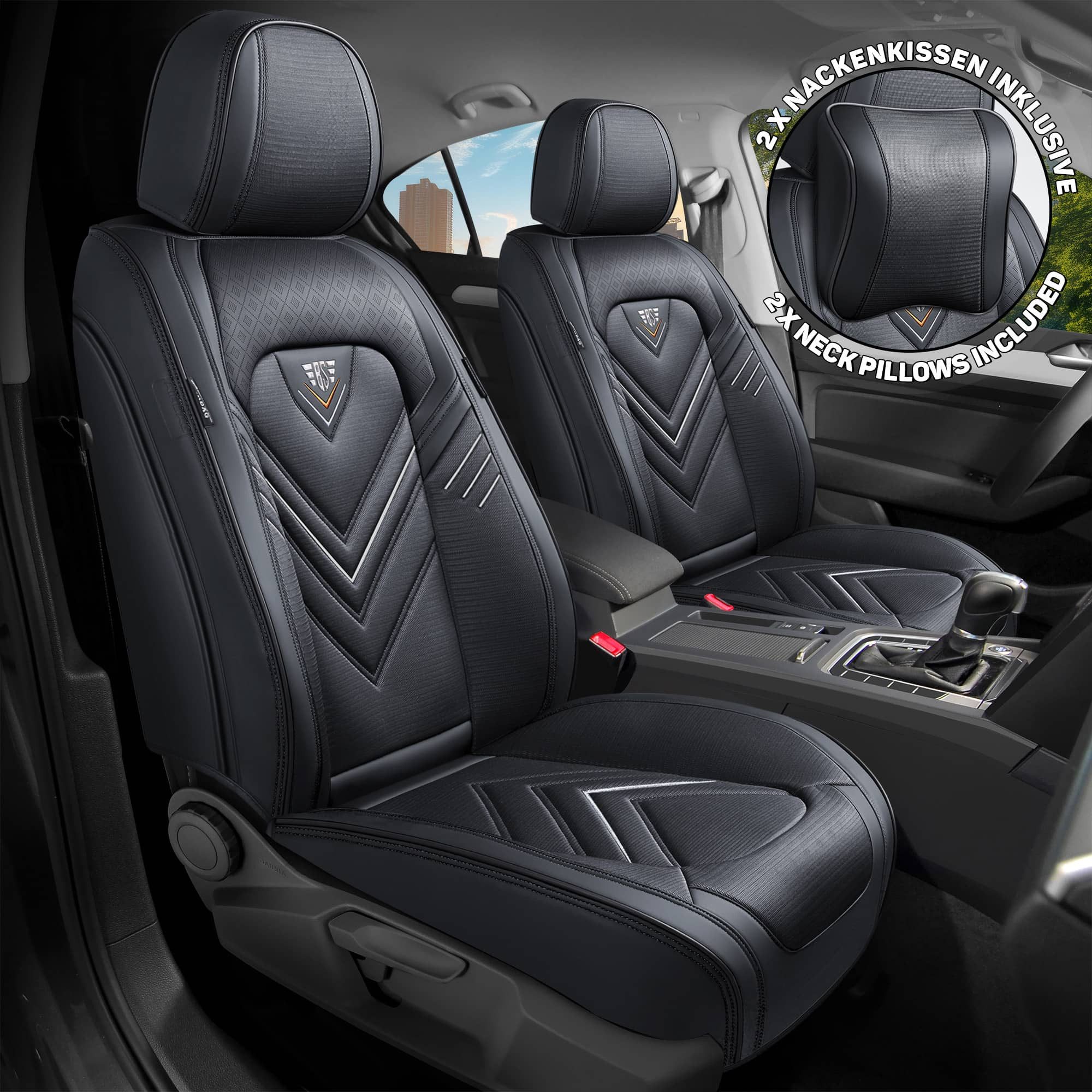 BREMER SITZBEZÜGE Autositzbezug für Mercedes Sprinter W906 Bj 2006-18 SL3, Set, 2-tlg., Schonbezüge Sitzbezüge Fahrer und Beifahrer, in Schwarz