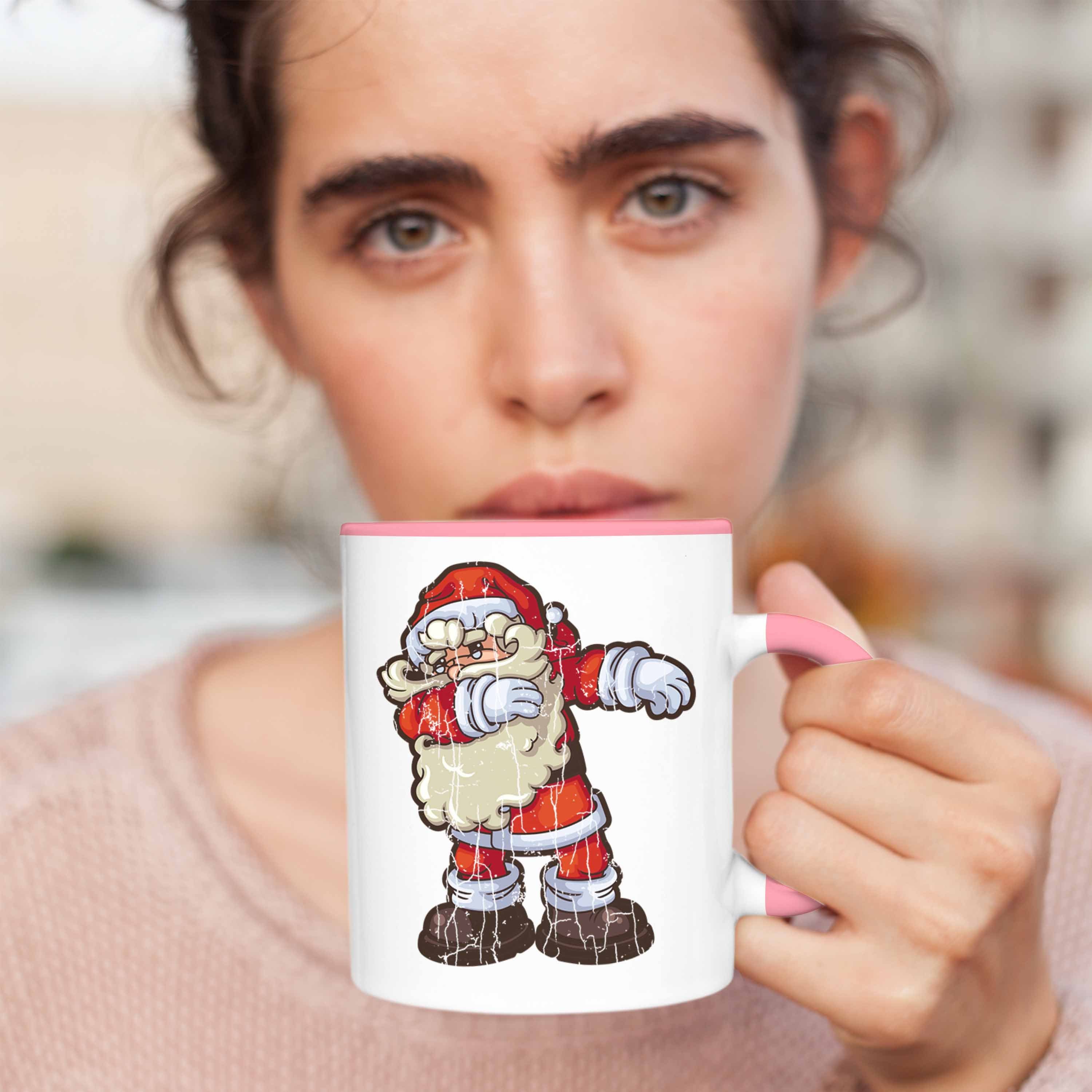 Becher Weihnachten für - Tasse Kinder Trendation Tasse Geschenk Lustig Trendation Cute Mädchen Jungen Weihnachtstasse Grafik Rosa Weihnachtsmann Jungs