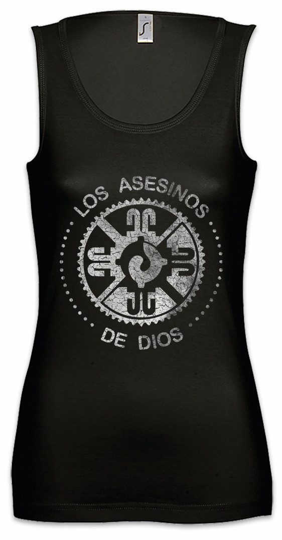 Urban Backwoods Tanktop Los Asenios Logo Ärmelloses Damen T-Shirt Patch Biker Club Motorcycle Sign Gang SOA MC