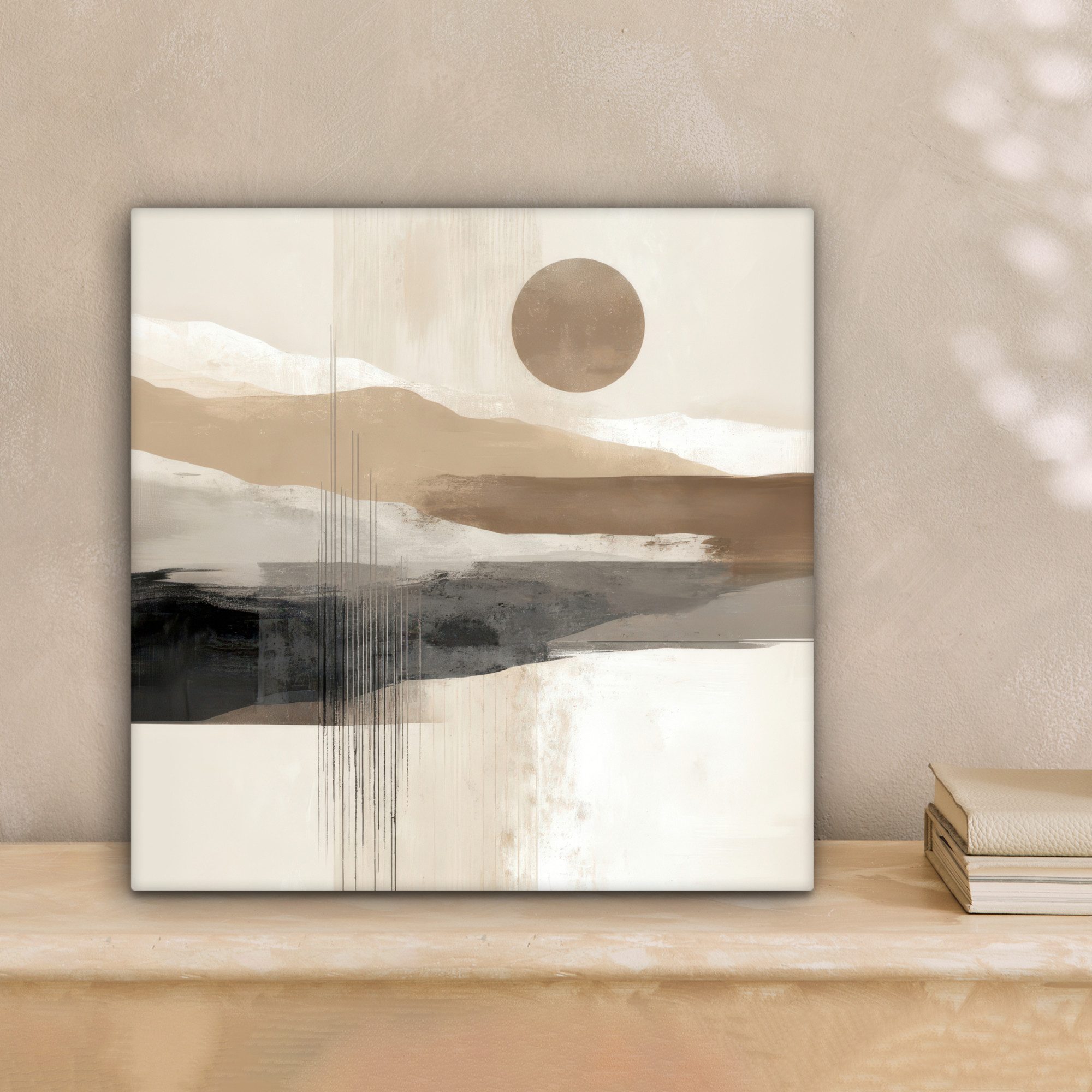 OneMillionCanvasses® Leinwandbild Minimalistisch - Landschaft - Dimension, Fotodruck (1 St), Wandbild, Deko Schlafzimmer Wohnzimmer Flur 20x20 cm