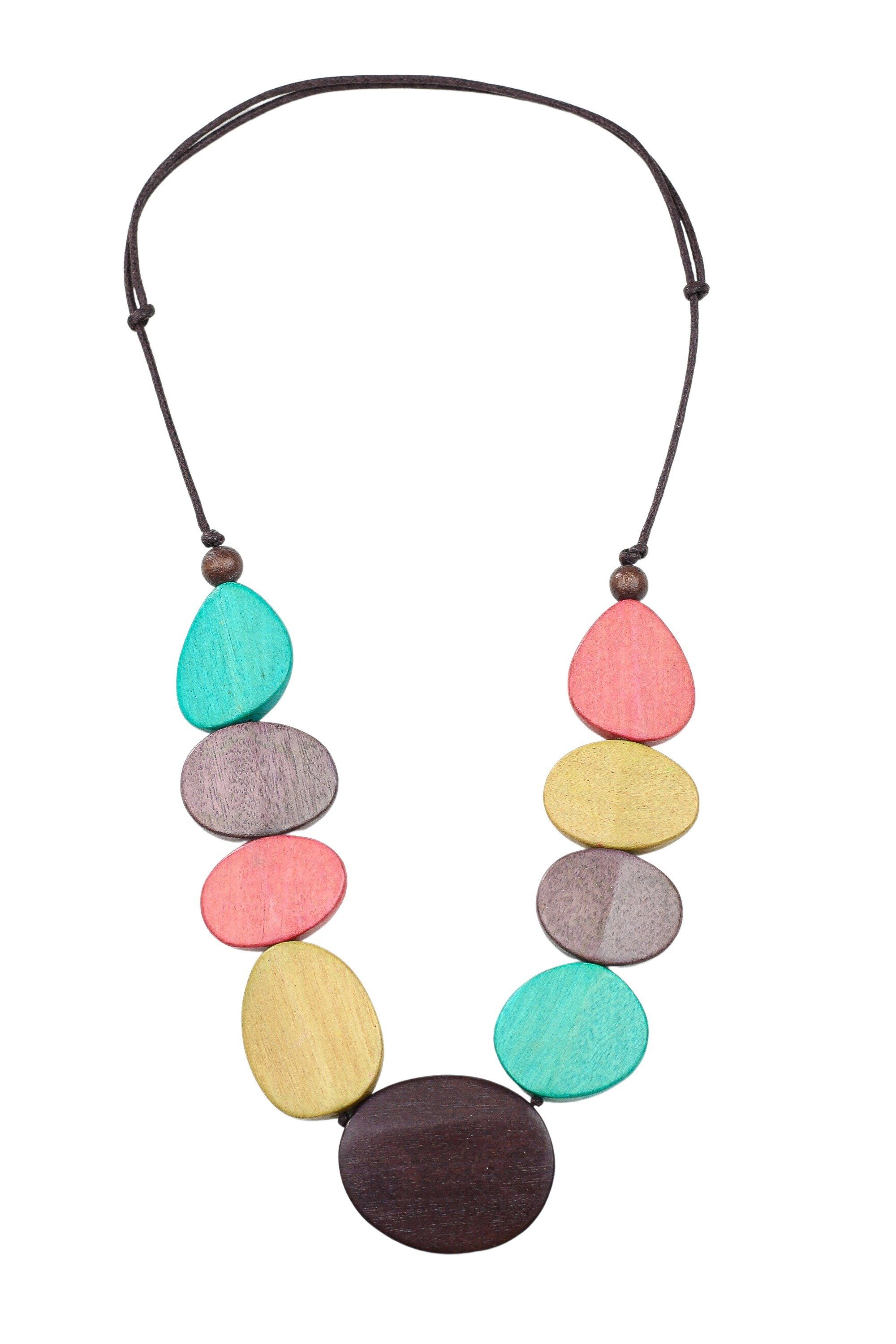COLLEZIONE ALESSANDRO Lange Kette Quezon, aus echtem Holz