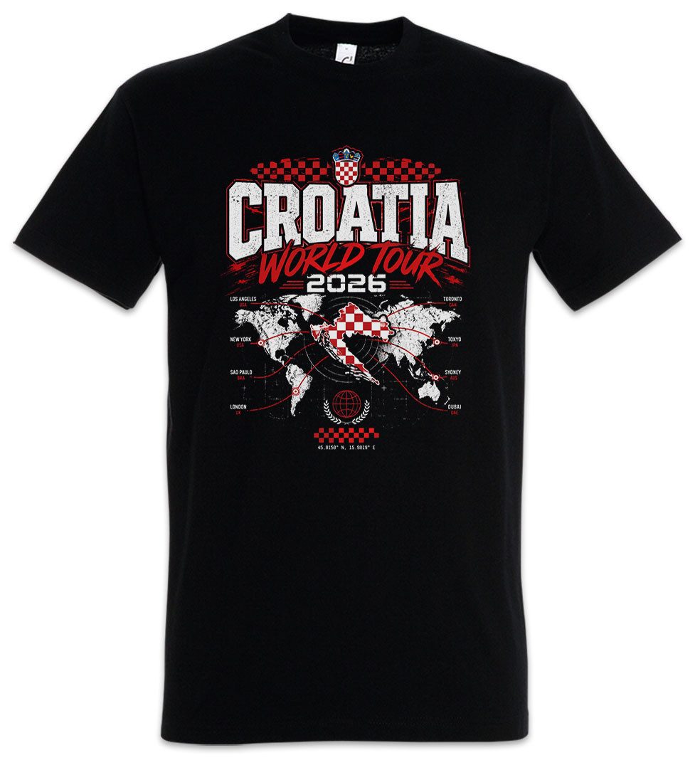 Urban Backwoods Print-Shirt Team Croatia 3 Herren T-Shirt Kroatien Hrvatska Zagreb Adriatic (1-tlg) Dalmatia Vatreni Fußball WM