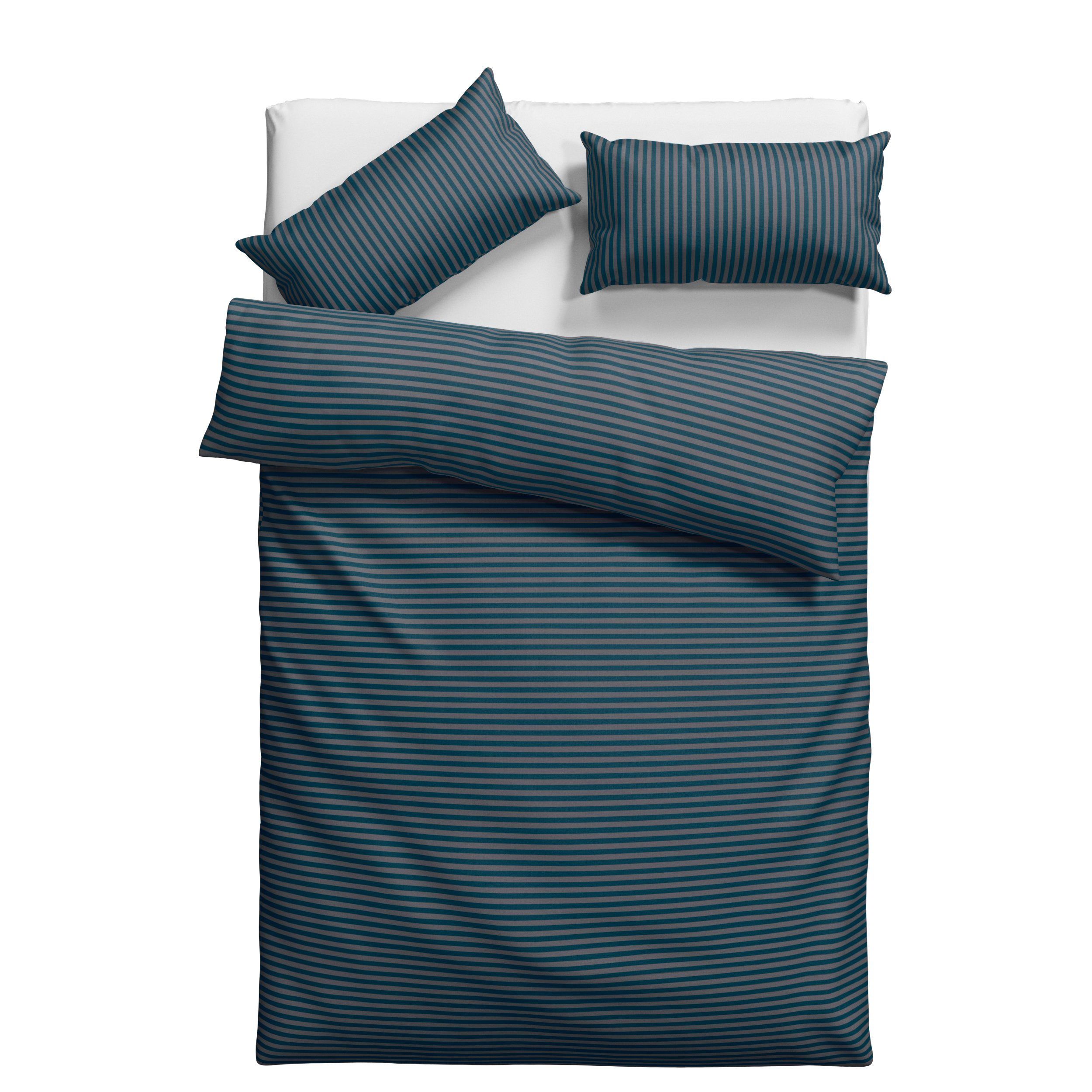 Bruno Banani Bettwäsche Jassen mit feinen Querstreifen, Renforcé, 2 teilig, moderne Streifen-Bettwäsche, mehrere Qualitäten, auch Premium – Bild 3 von 5