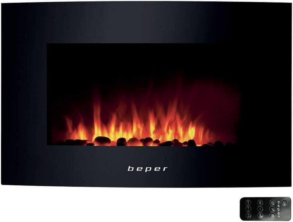 Beper Elektrokamin RI.503 – Wandmontage, Glasfront, 2 Heizstufen, Wochenzei günstig online kaufen