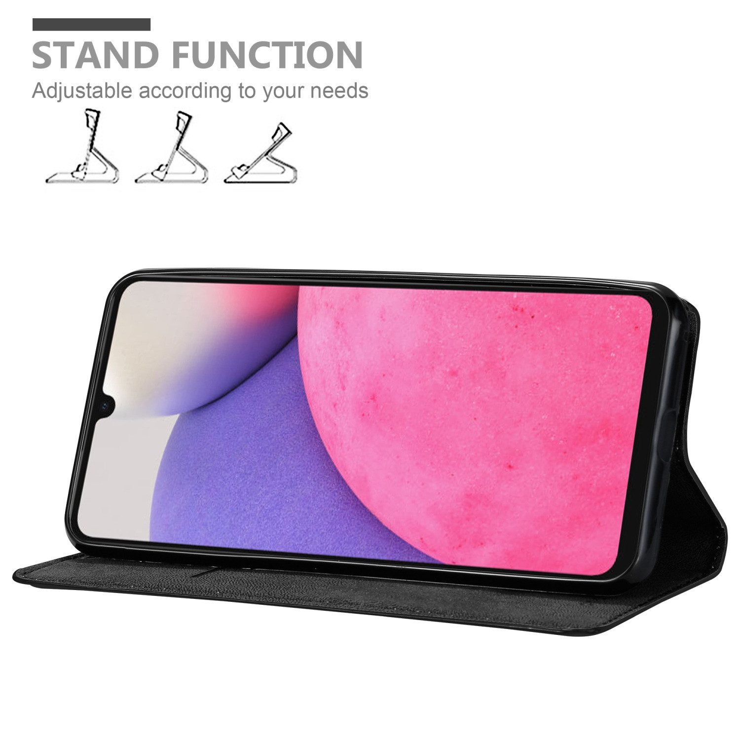 Cadorabo Handyhülle für Samsung Galaxy A33 5G Hülle Samsung Galaxy A33 5G, Hülle Schutzhülle mit Standfunktion, Magnetverschluss und Kartenfach